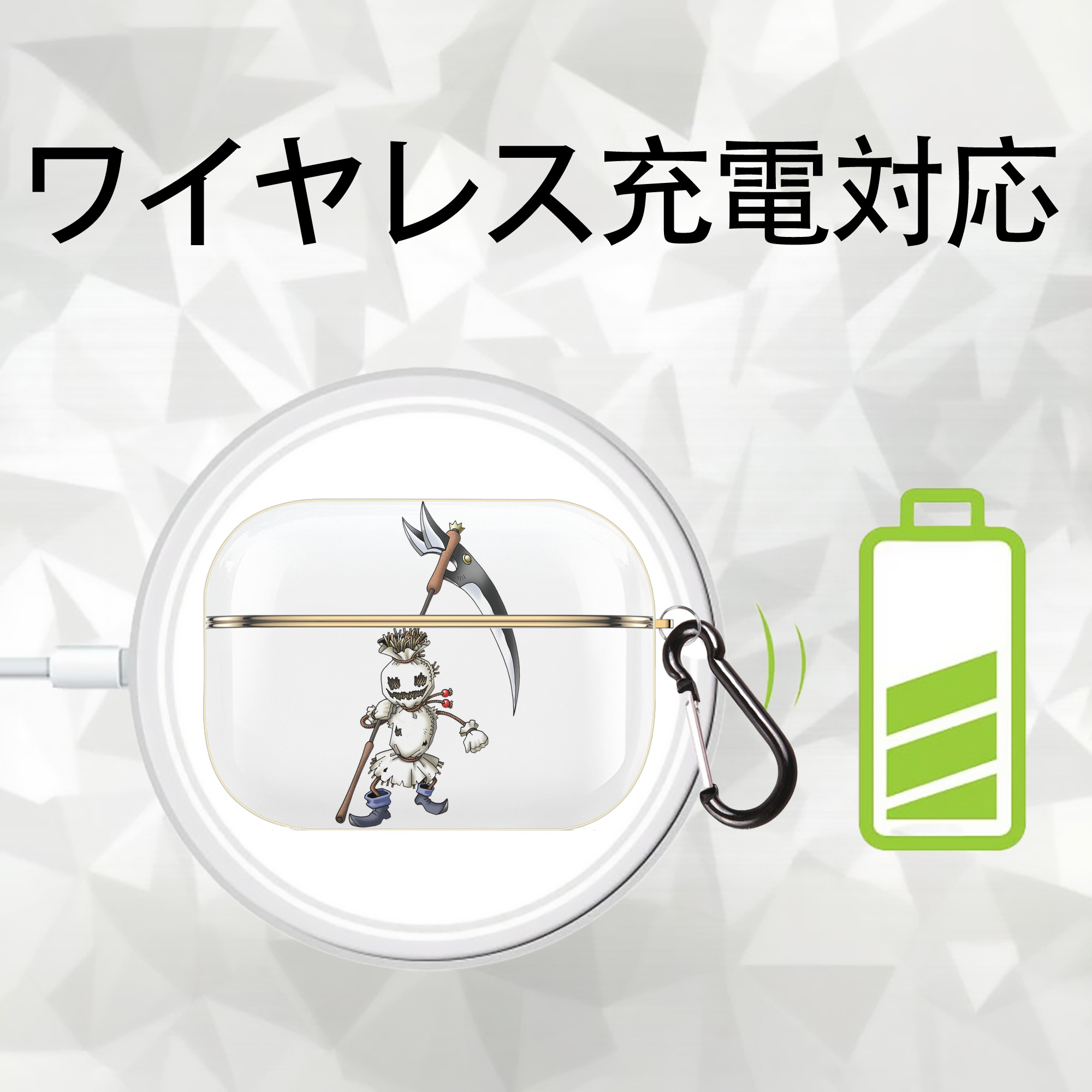 ドラゴンクエスト Doragon Kuesuto Dragon Quest 【AirPods Pro用】ハードシェル保護ケース｜耐衝撃・防指紋・カラビナ付き商品仕様