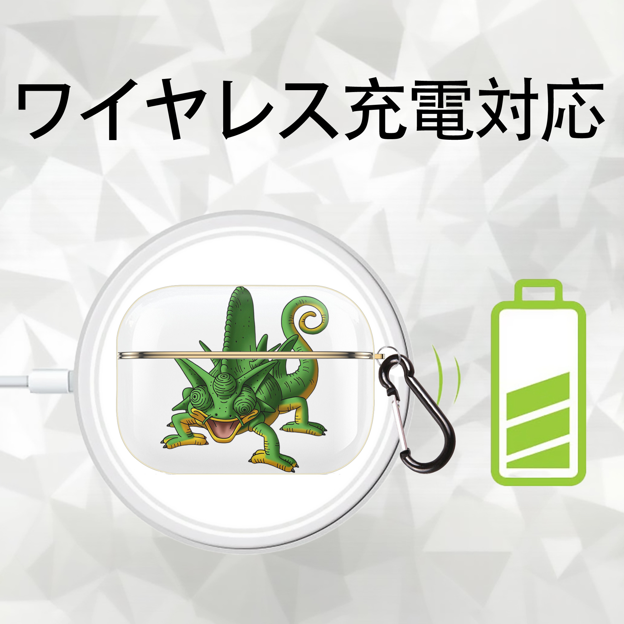 ドラゴンクエスト Doragon Kuesuto Dragon Quest 【AirPods Pro用】ハードシェル保護ケース｜耐衝撃・防指紋・カラビナ付き商品仕様