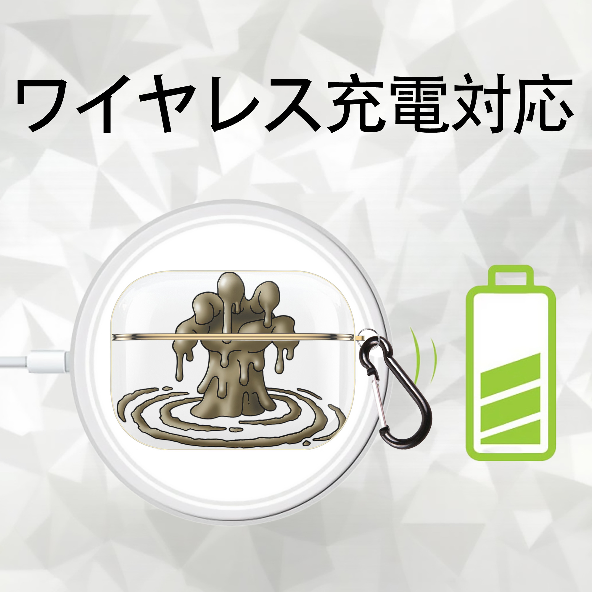 ドラゴンクエスト Doragon Kuesuto Dragon Quest 【AirPods Pro用】ハードシェル保護ケース｜耐衝撃・防指紋・カラビナ付き商品仕様