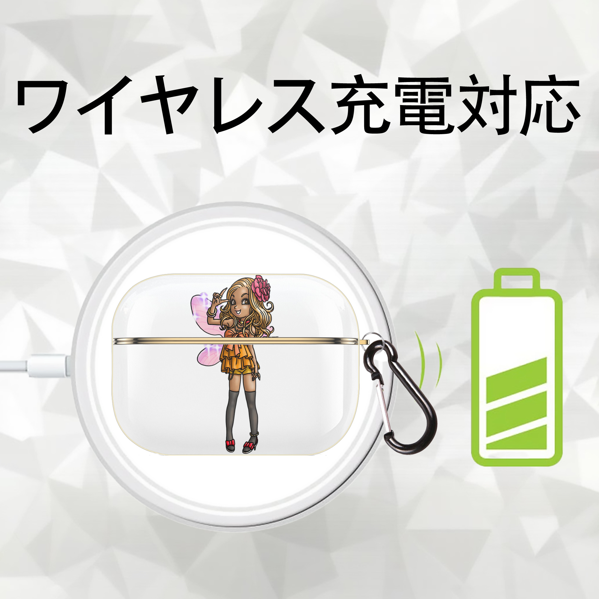 ドラゴンクエスト Doragon Kuesuto Dragon Quest 【AirPods Pro用】ハードシェル保護ケース｜耐衝撃・防指紋・カラビナ付き商品仕様