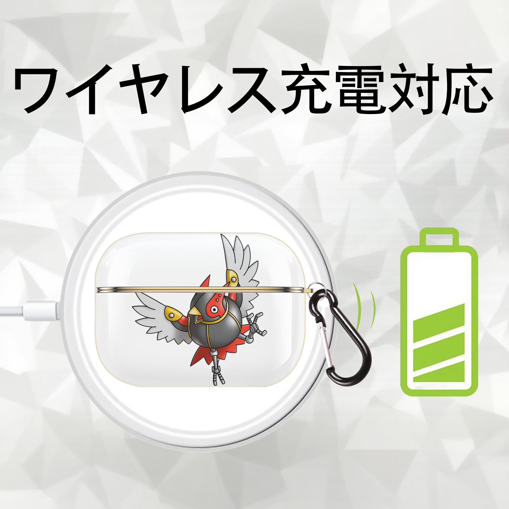 ドラゴンクエスト Doragon Kuesuto Dragon Quest 【AirPods Pro用】ハードシェル保護ケース｜耐衝撃・防指紋・カラビナ付き商品仕様