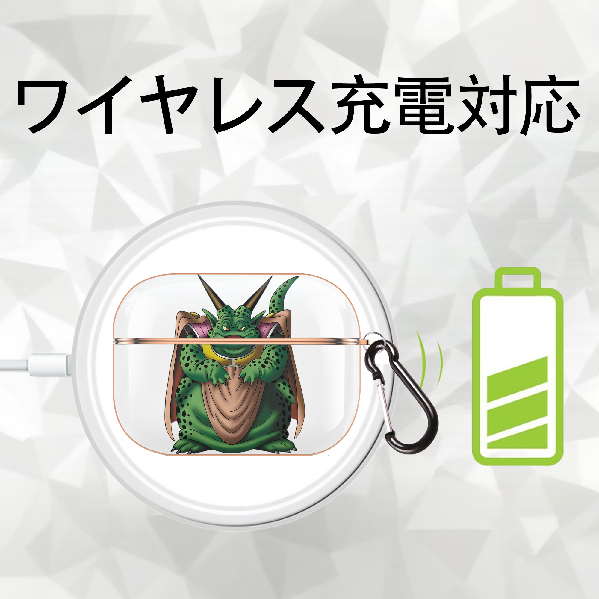 ドラゴンクエスト Doragon Kuesuto Dragon Quest 【AirPods Pro用】ハードシェル保護ケース｜耐衝撃・防指紋・カラビナ付き商品仕様