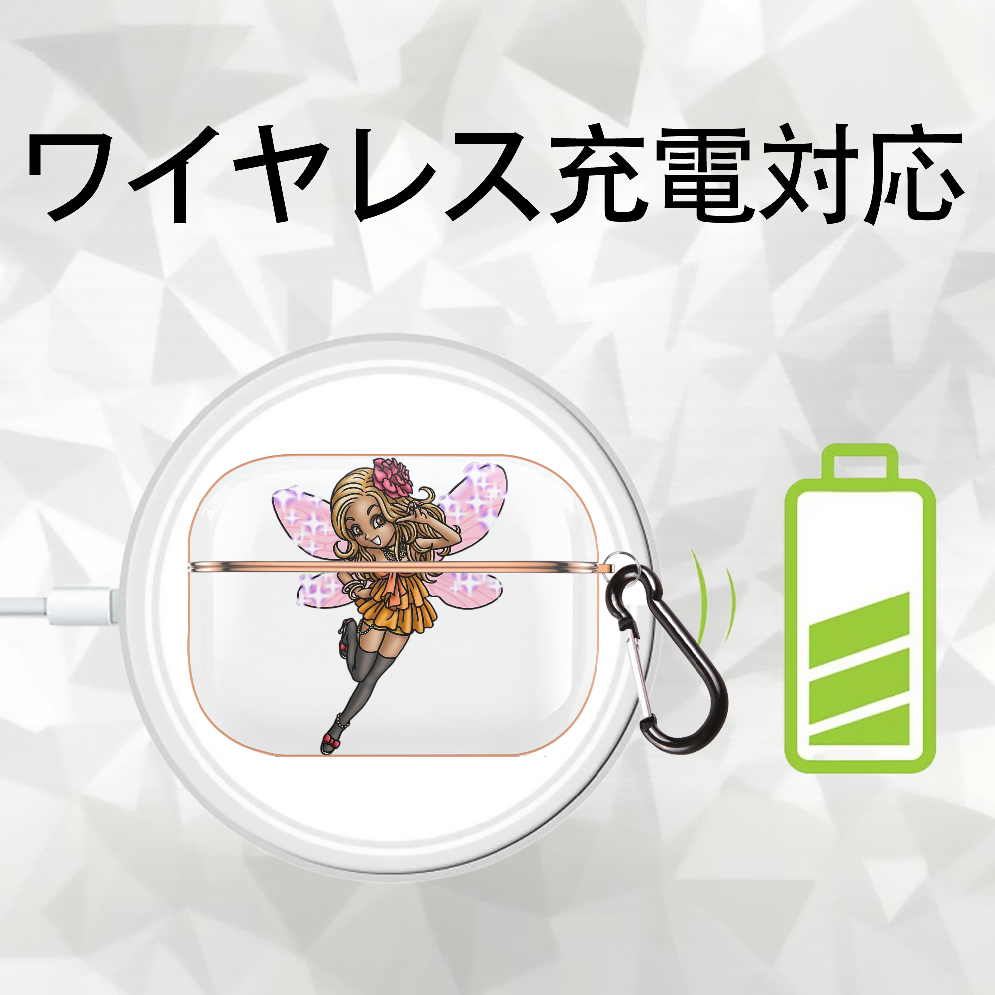 ドラゴンクエスト Doragon Kuesuto Dragon Quest 【AirPods Pro用】ハードシェル保護ケース｜耐衝撃・防指紋・カラビナ付き商品仕様