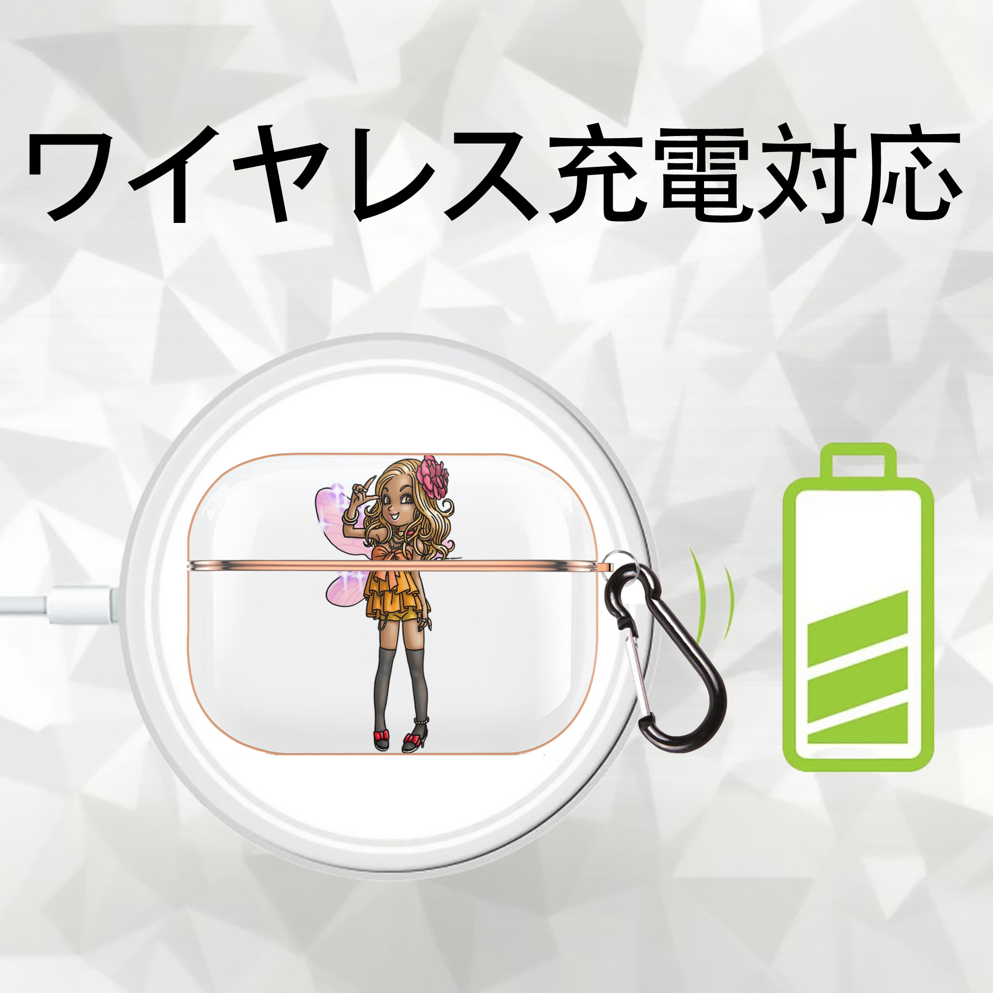 ドラゴンクエスト Doragon Kuesuto Dragon Quest 【AirPods Pro用】ハードシェル保護ケース｜耐衝撃・防指紋・カラビナ付き商品仕様