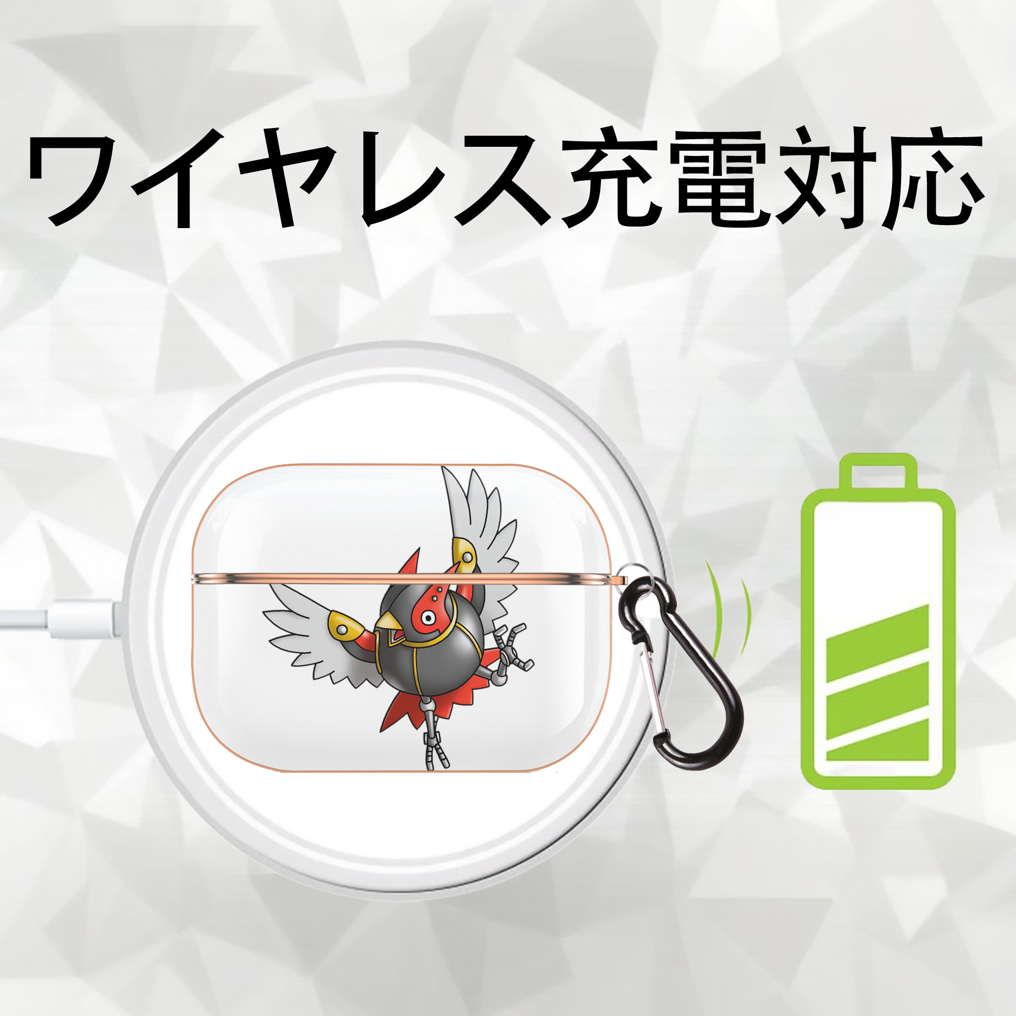 ドラゴンクエスト Doragon Kuesuto Dragon Quest 【AirPods Pro用】ハードシェル保護ケース｜耐衝撃・防指紋・カラビナ付き商品仕様