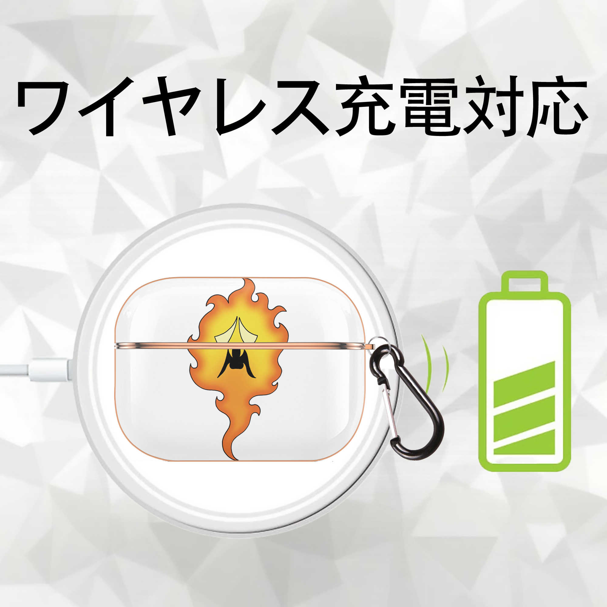 ドラゴンクエスト Doragon Kuesuto Dragon Quest 【AirPods Pro用】ハードシェル保護ケース｜耐衝撃・防指紋・カラビナ付き商品仕様