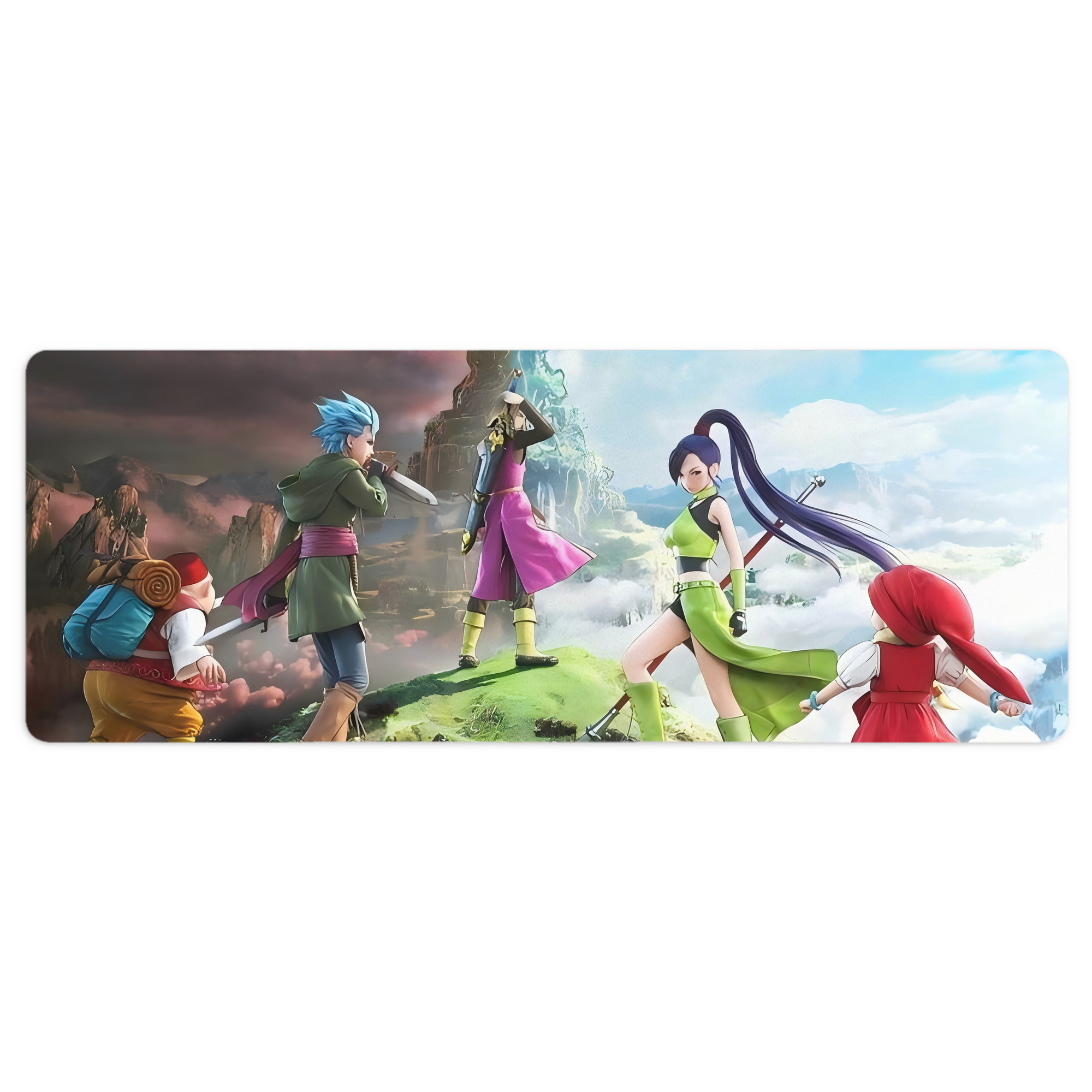 （画像用） ドラゴンクエスト Doragon Kuesuto Dragon Quest ステッチ加工 大判デスクマット／滑り止めマウスパッド