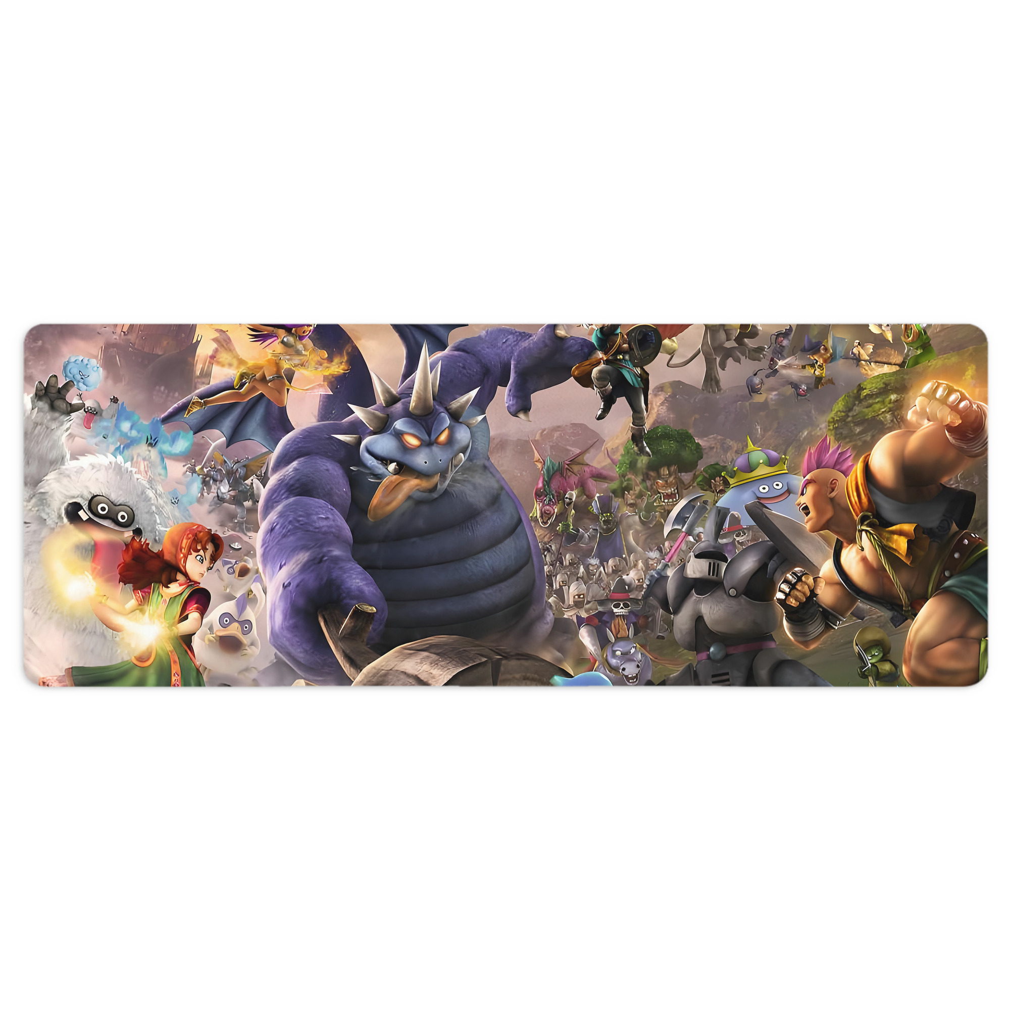 （画像用） ドラゴンクエスト Doragon Kuesuto Dragon Quest ステッチ加工 大判デスクマット／滑り止めマウスパッド