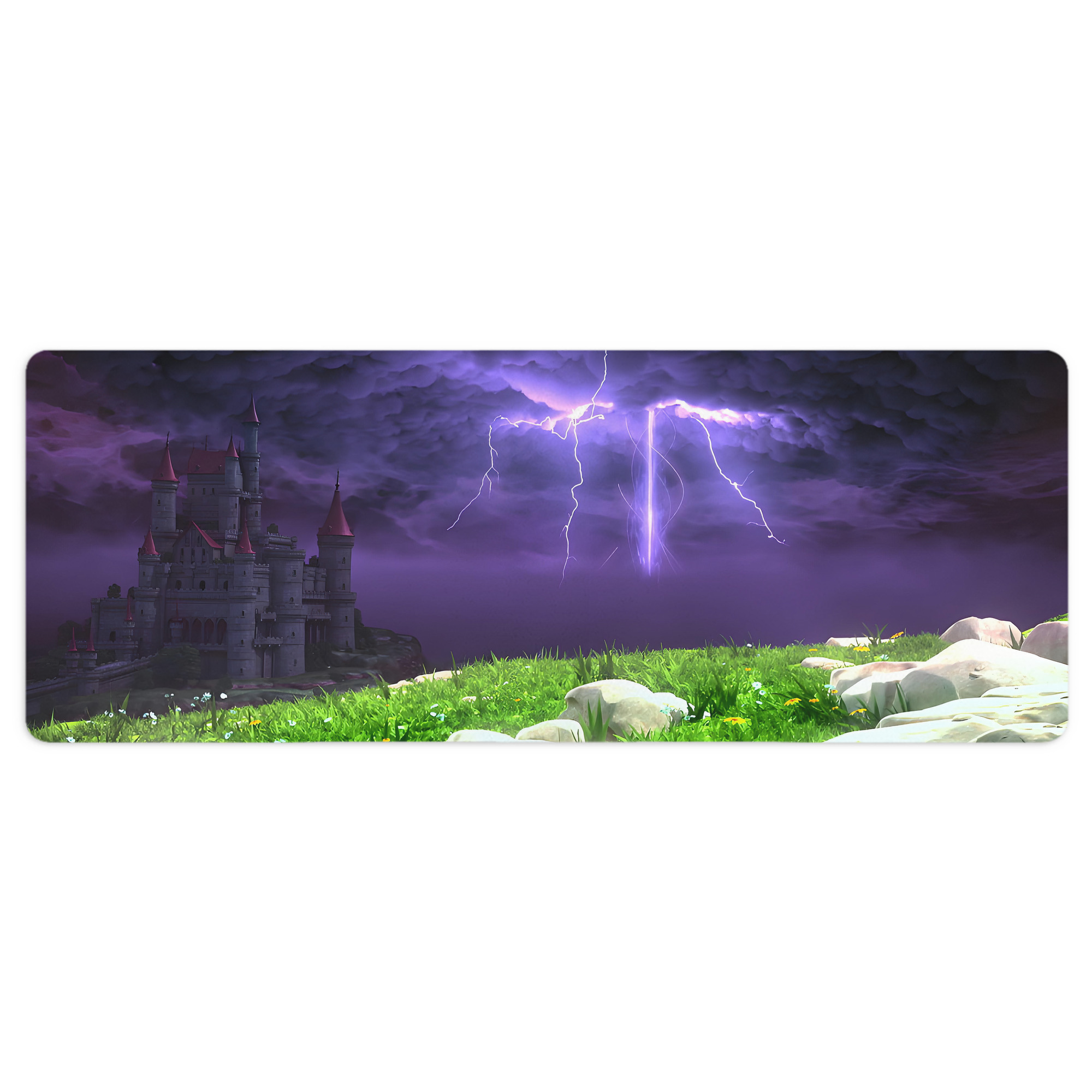 （画像用） ドラゴンクエスト Doragon Kuesuto Dragon Quest ステッチ加工 大判デスクマット／滑り止めマウスパッド