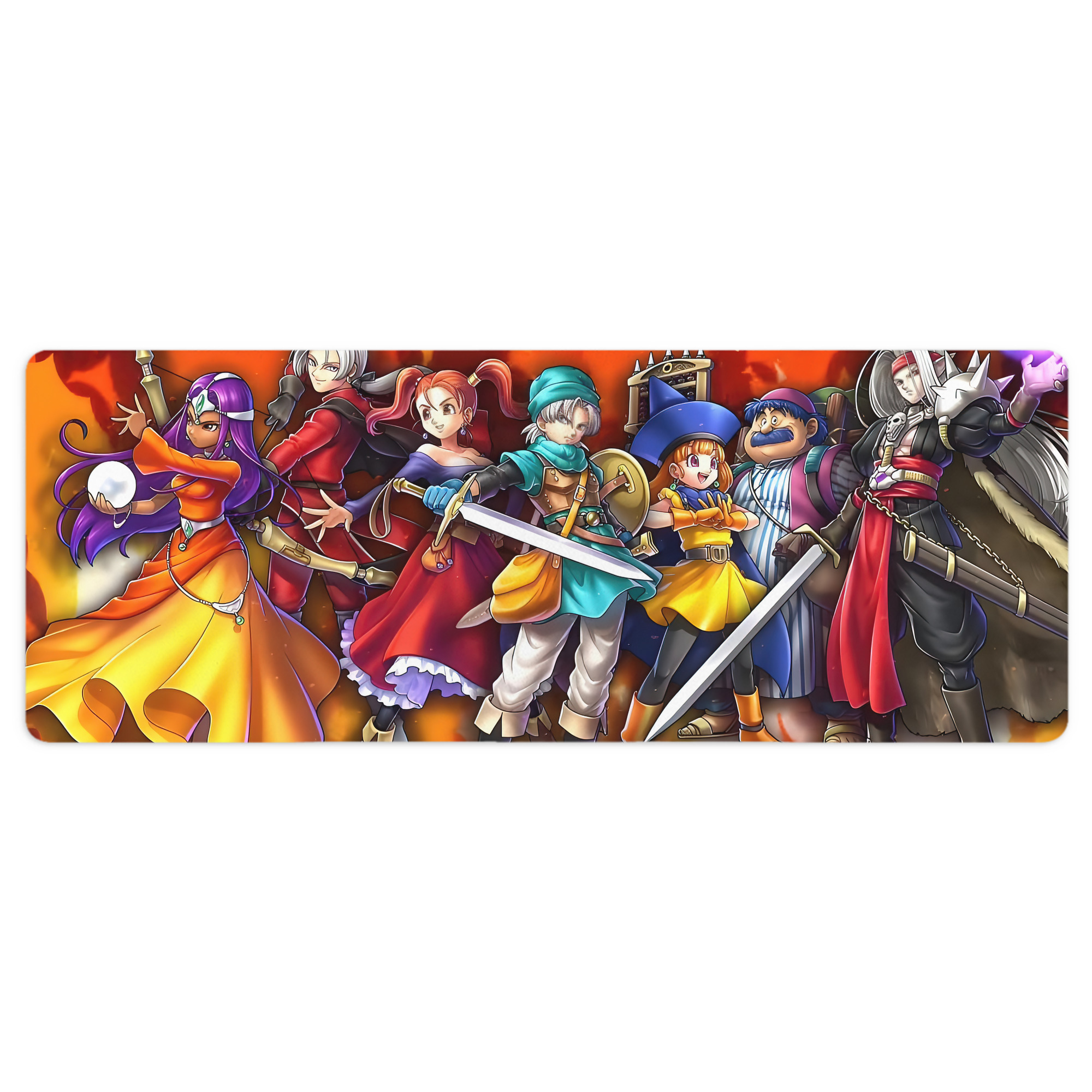 （画像用） ドラゴンクエスト Doragon Kuesuto Dragon Quest ステッチ加工 大判デスクマット／滑り止めマウスパッド