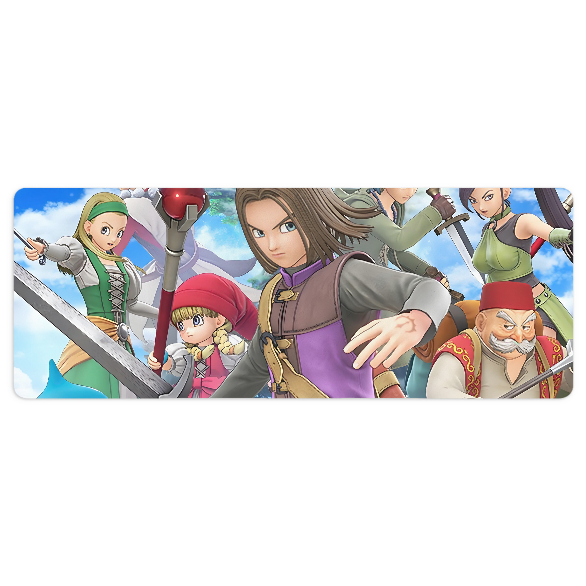 （画像用） ドラゴンクエスト Doragon Kuesuto Dragon Quest ステッチ加工 大判デスクマット／滑り止めマウスパッド