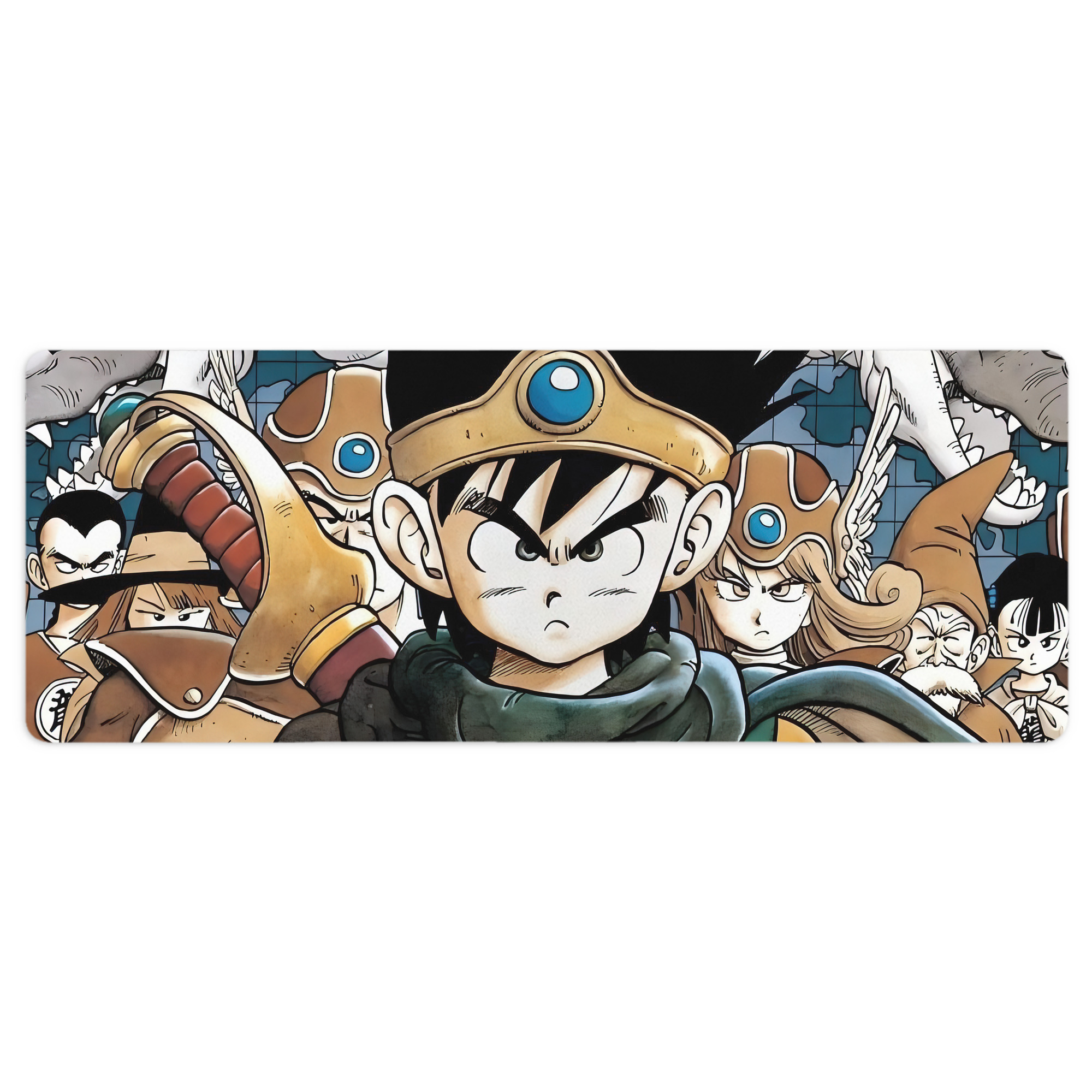 （画像用） ドラゴンクエスト Doragon Kuesuto Dragon Quest ステッチ加工 大判デスクマット／滑り止めマウスパッド