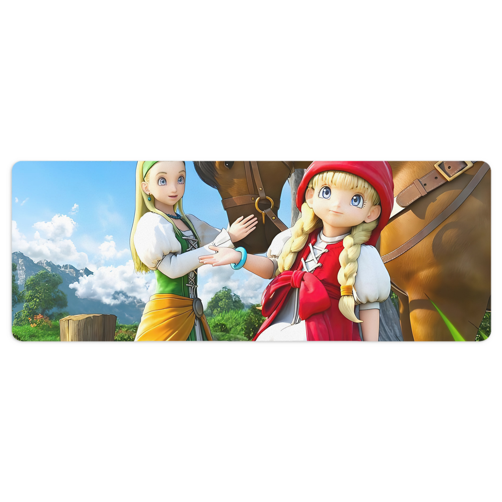 （画像用） ドラゴンクエスト Doragon Kuesuto Dragon Quest ステッチ加工 大判デスクマット／滑り止めマウスパッド