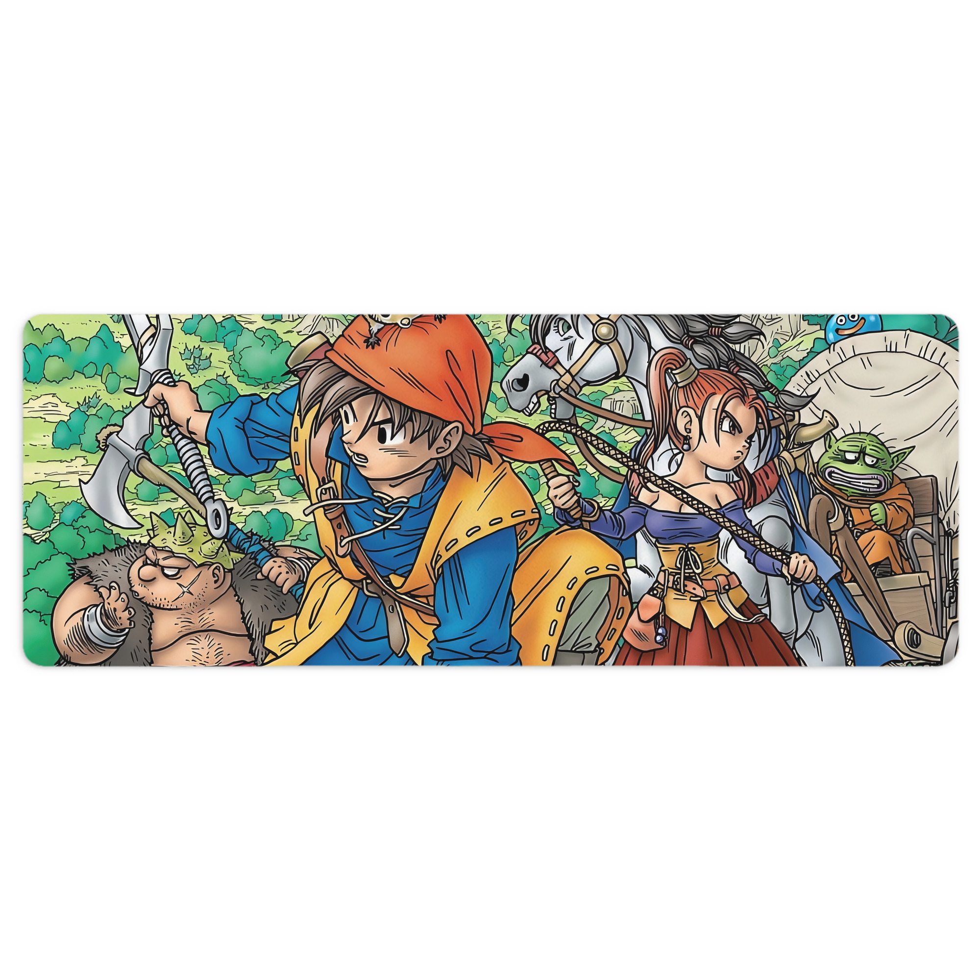 （画像用） ドラゴンクエスト Doragon Kuesuto Dragon Quest ステッチ加工 大判デスクマット／滑り止めマウスパッド