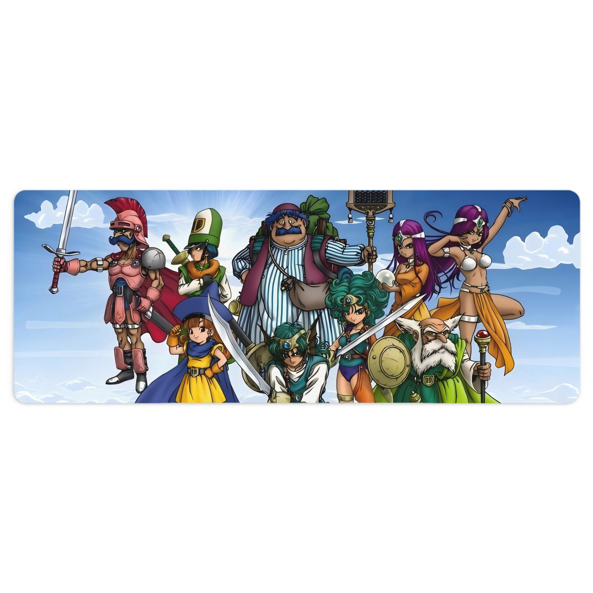 （画像用） ドラゴンクエスト Doragon Kuesuto Dragon Quest ステッチ加工 大判デスクマット／滑り止めマウスパッド