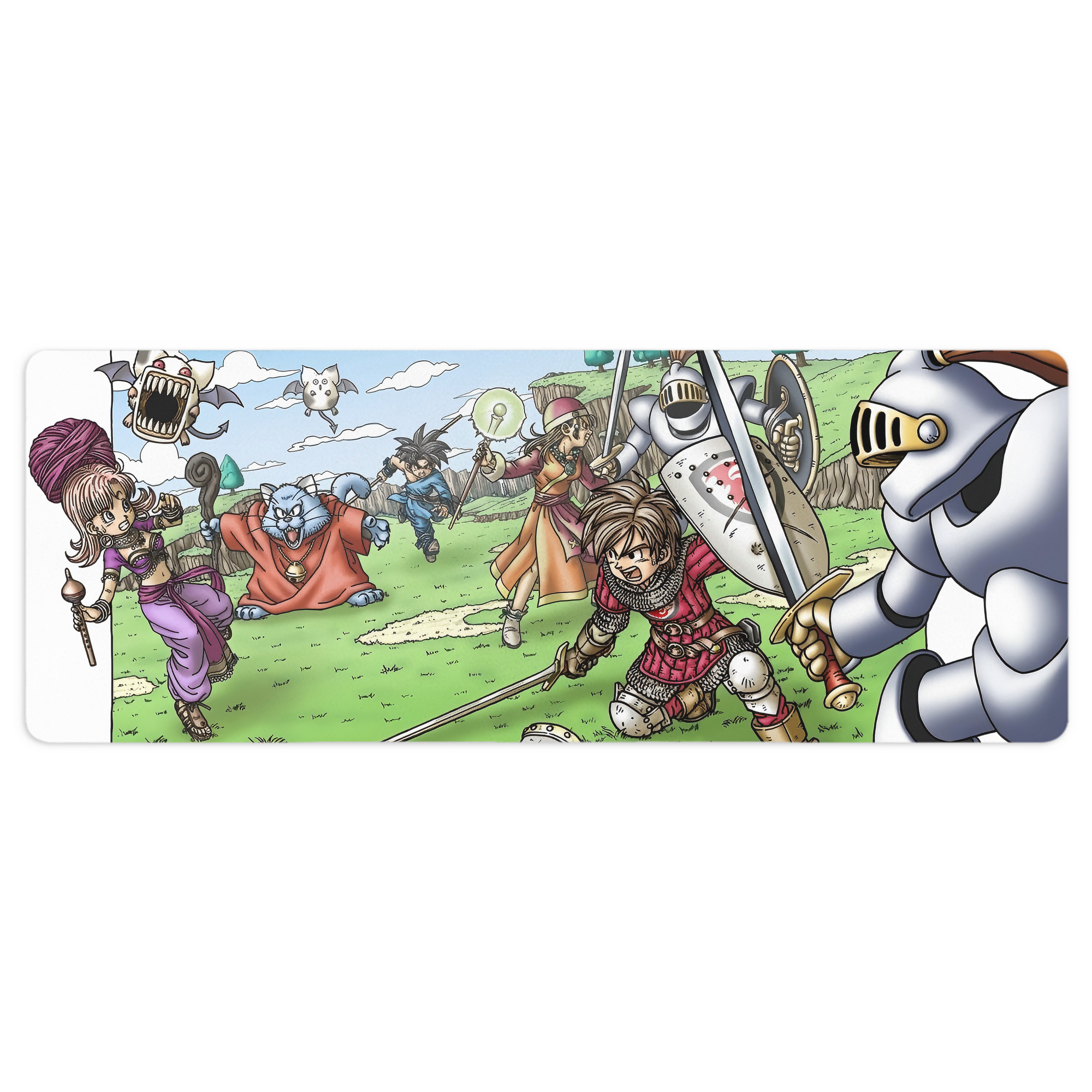 （画像用） ドラゴンクエスト Doragon Kuesuto Dragon Quest ステッチ加工 大判デスクマット／滑り止めマウスパッド