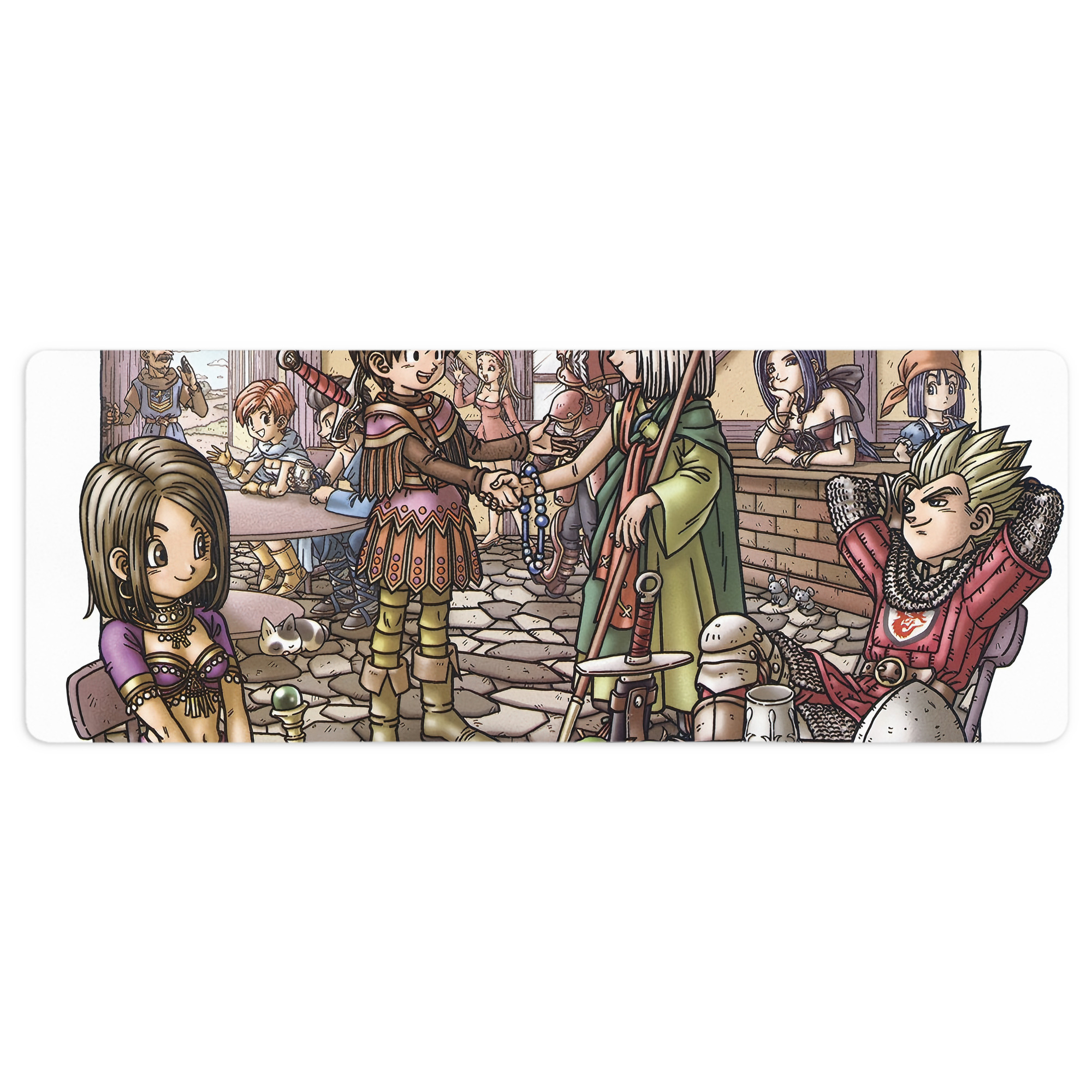 （画像用） ドラゴンクエスト Doragon Kuesuto Dragon Quest ステッチ加工 大判デスクマット／滑り止めマウスパッド