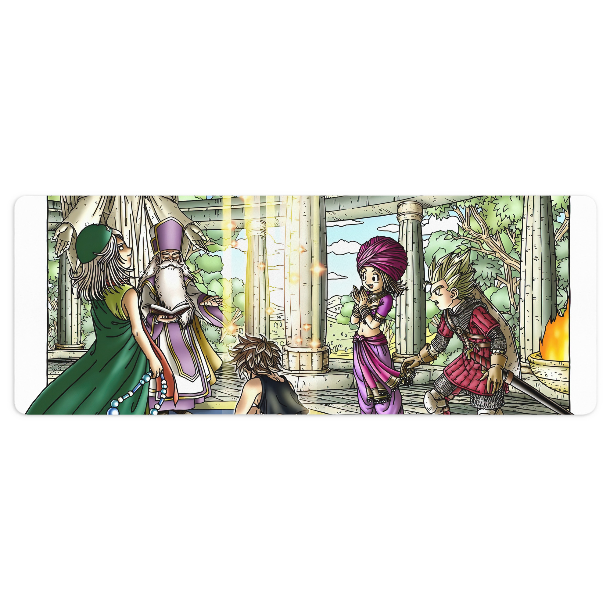 （画像用） ドラゴンクエスト Doragon Kuesuto Dragon Quest ステッチ加工 大判デスクマット／滑り止めマウスパッド