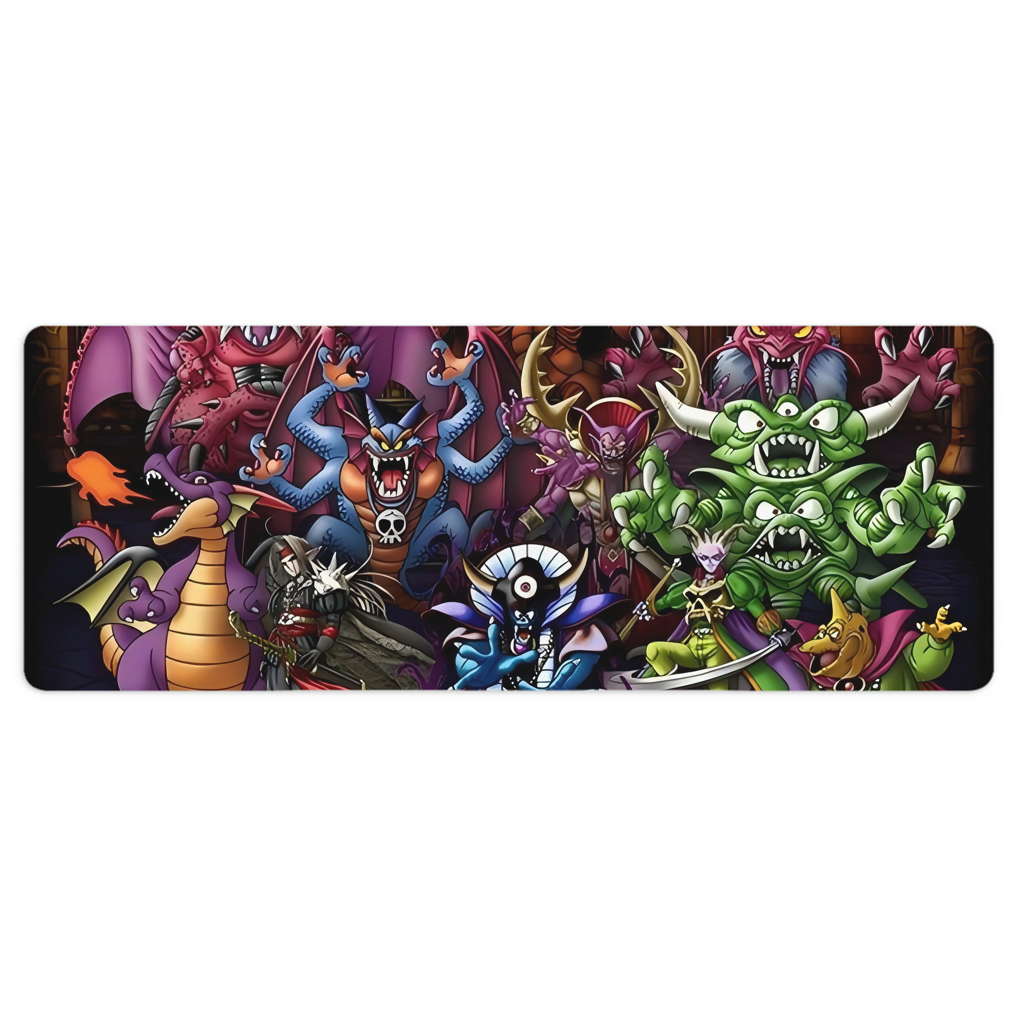 （画像用） ドラゴンクエスト Doragon Kuesuto Dragon Quest ステッチ加工 大判デスクマット／滑り止めマウスパッド