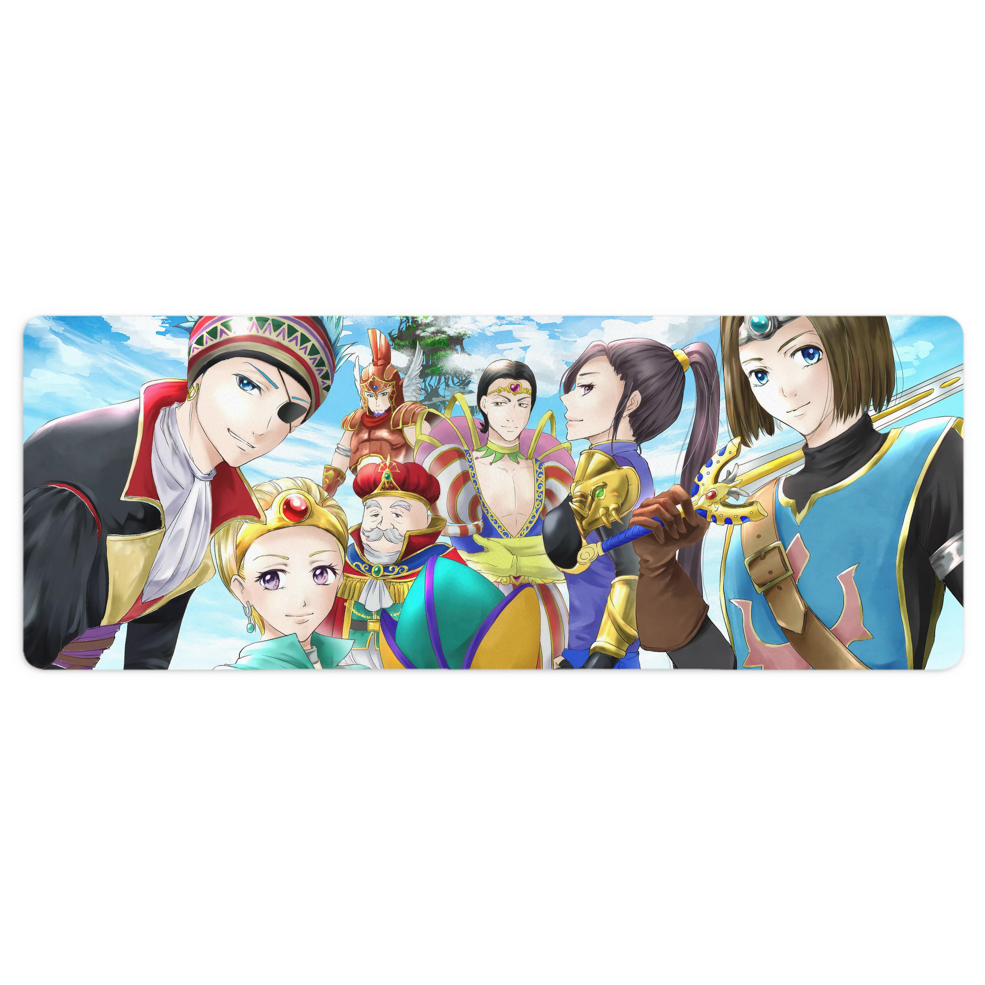 （画像用） ドラゴンクエスト Doragon Kuesuto Dragon Quest ステッチ加工 大判デスクマット／滑り止めマウスパッド