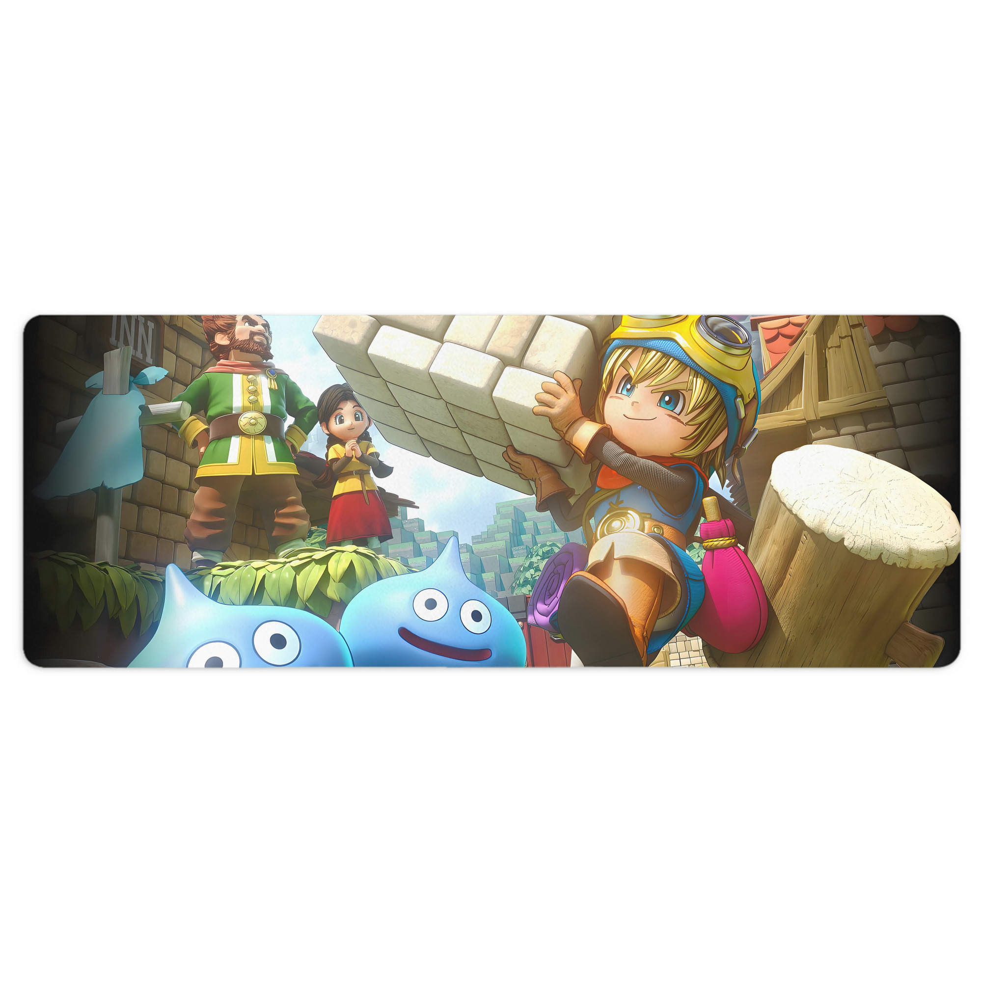 （画像用） ドラゴンクエスト Doragon Kuesuto Dragon Quest ステッチ加工 大判デスクマット／滑り止めマウスパッド