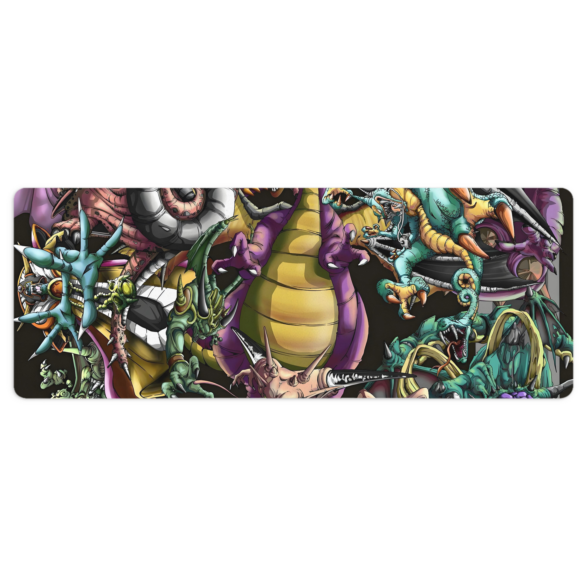 （画像用） ドラゴンクエスト Doragon Kuesuto Dragon Quest ステッチ加工 大判デスクマット／滑り止めマウスパッド