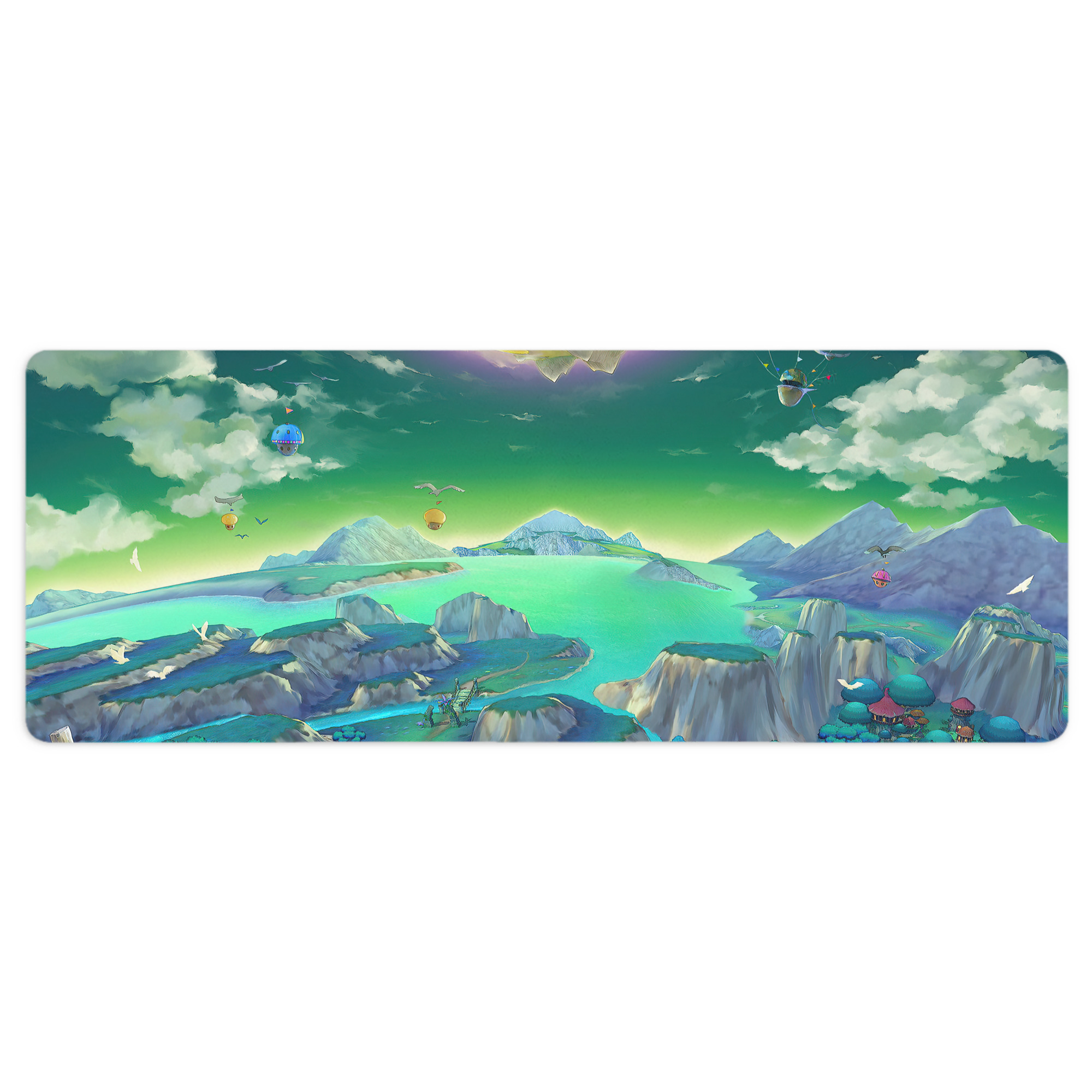 （画像用） ドラゴンクエスト Doragon Kuesuto Dragon Quest ステッチ加工 大判デスクマット／滑り止めマウスパッド