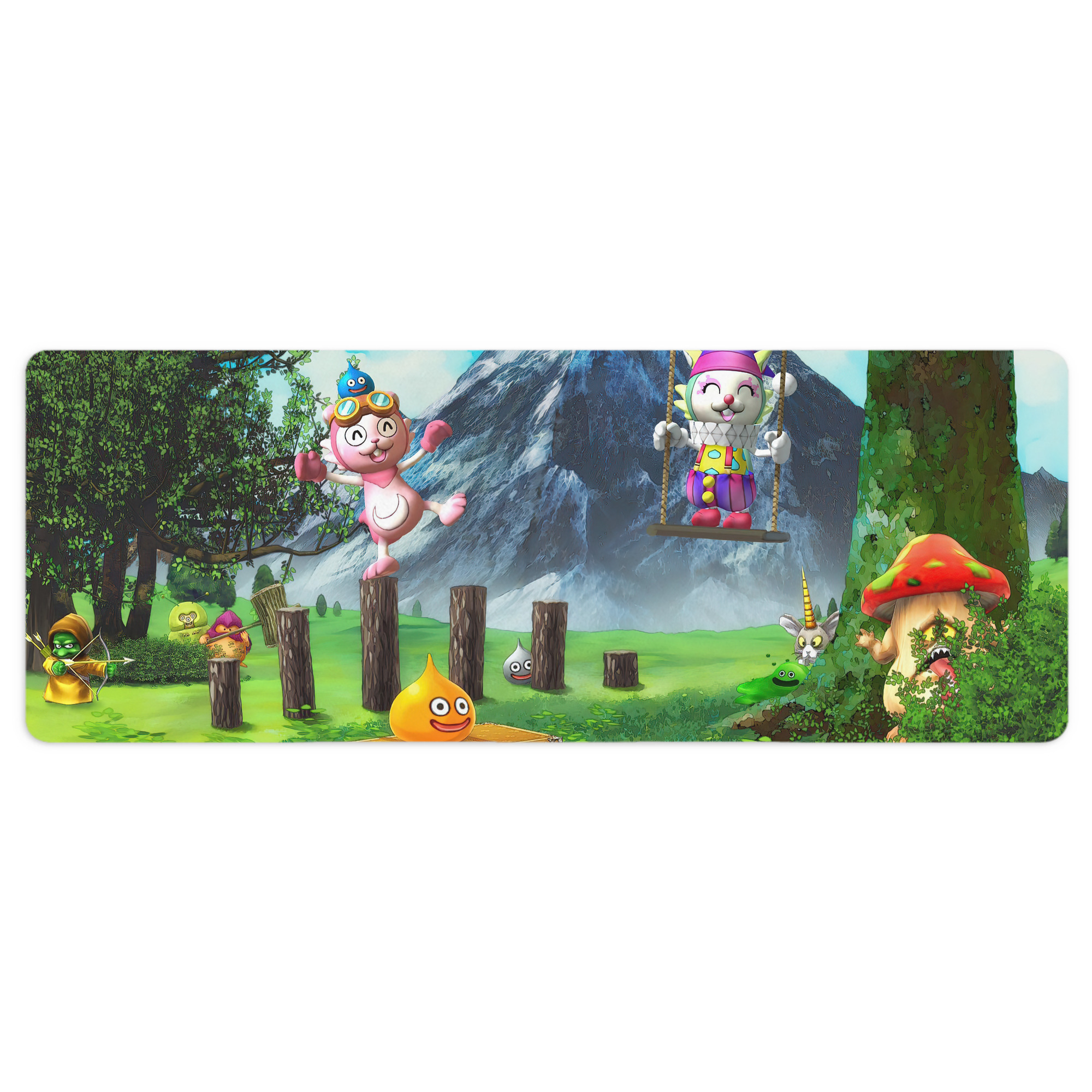 （画像用） ドラゴンクエスト Doragon Kuesuto Dragon Quest ステッチ加工 大判デスクマット／滑り止めマウスパッド