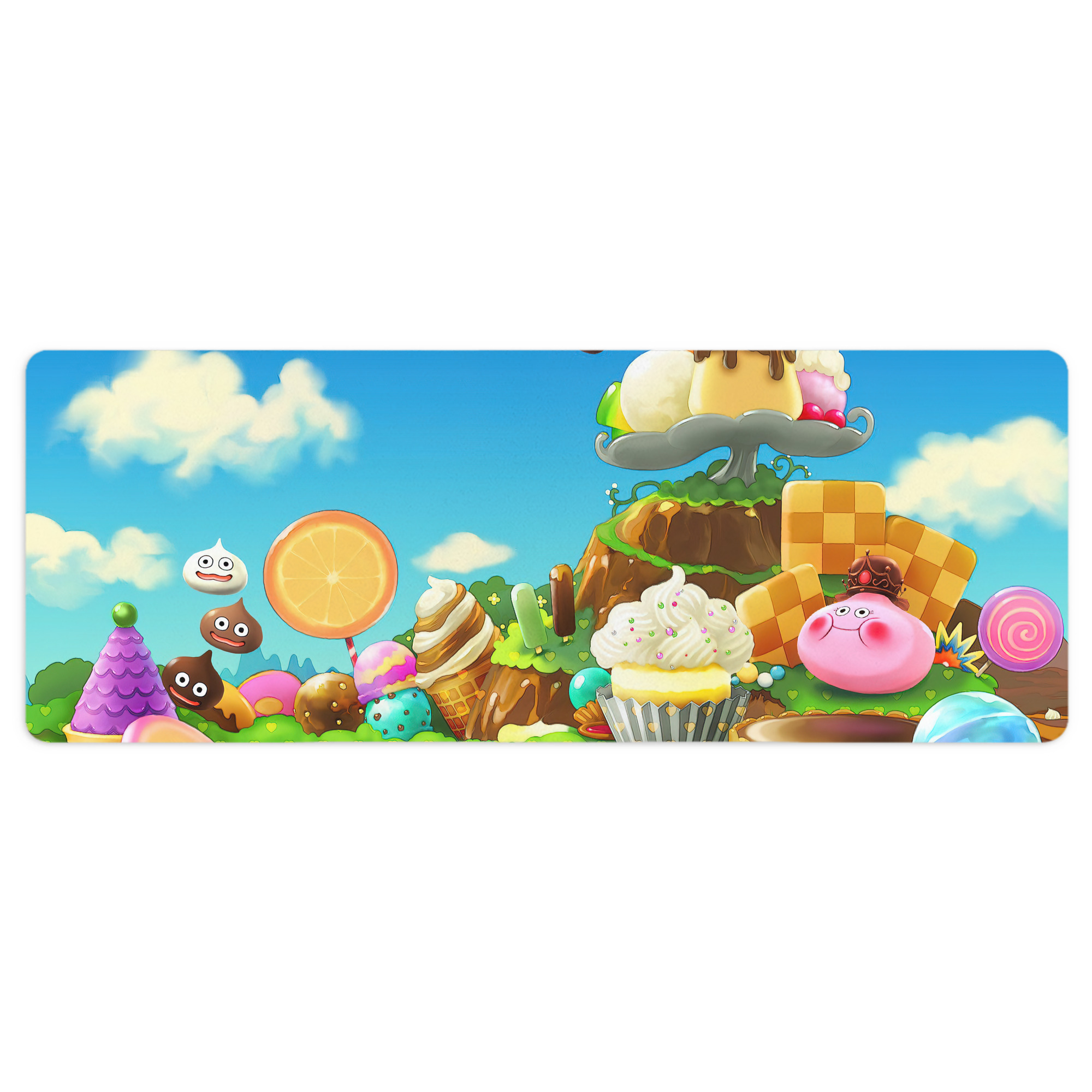 （画像用） ドラゴンクエスト Doragon Kuesuto Dragon Quest ステッチ加工 大判デスクマット／滑り止めマウスパッド