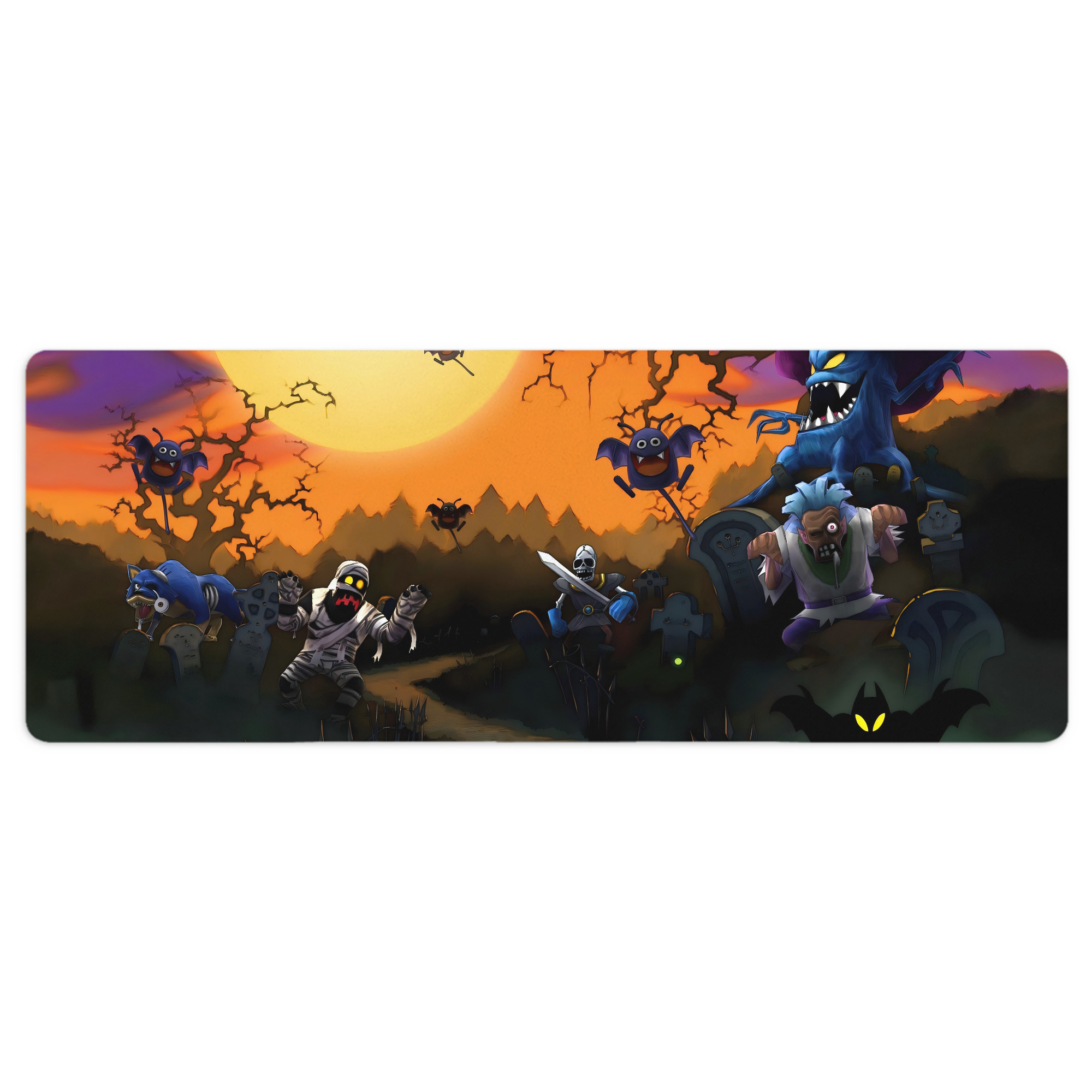 （画像用） ドラゴンクエスト Doragon Kuesuto Dragon Quest ステッチ加工 大判デスクマット／滑り止めマウスパッド