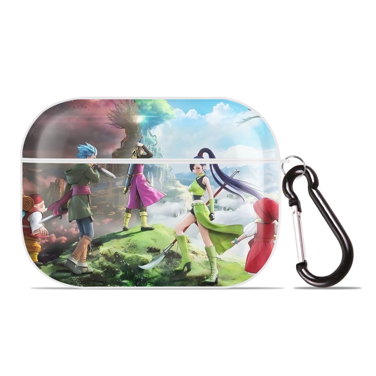 （画像用） ドラゴンクエスト Doragon Kuesuto Dragon Quest 【AirPods Pro用】ハードシェル保護ケース 耐衝撃・防指紋・カラビナ付き商品仕様