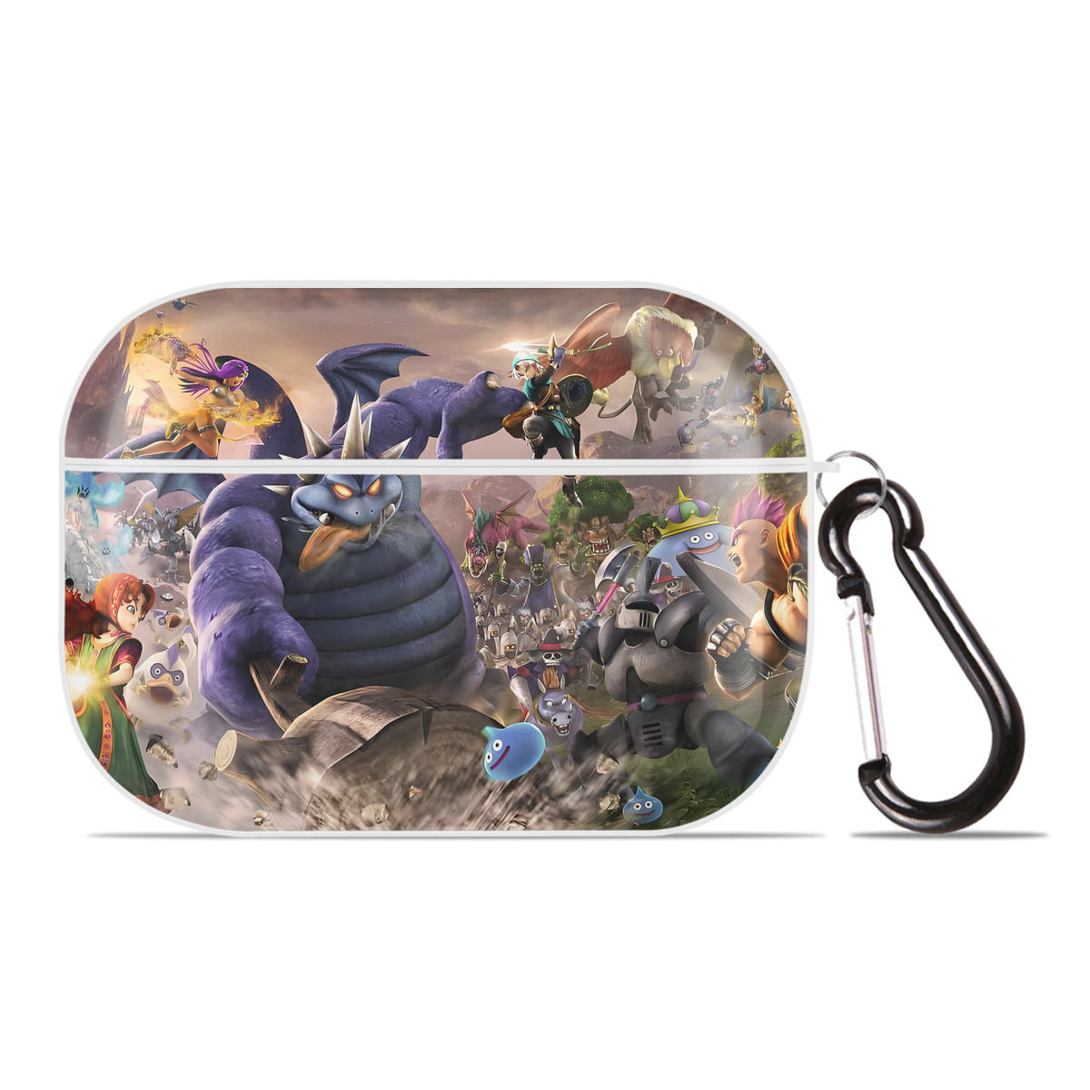 （画像用） ドラゴンクエスト Doragon Kuesuto Dragon Quest 【AirPods Pro用】ハードシェル保護ケース 耐衝撃・防指紋・カラビナ付き商品仕様