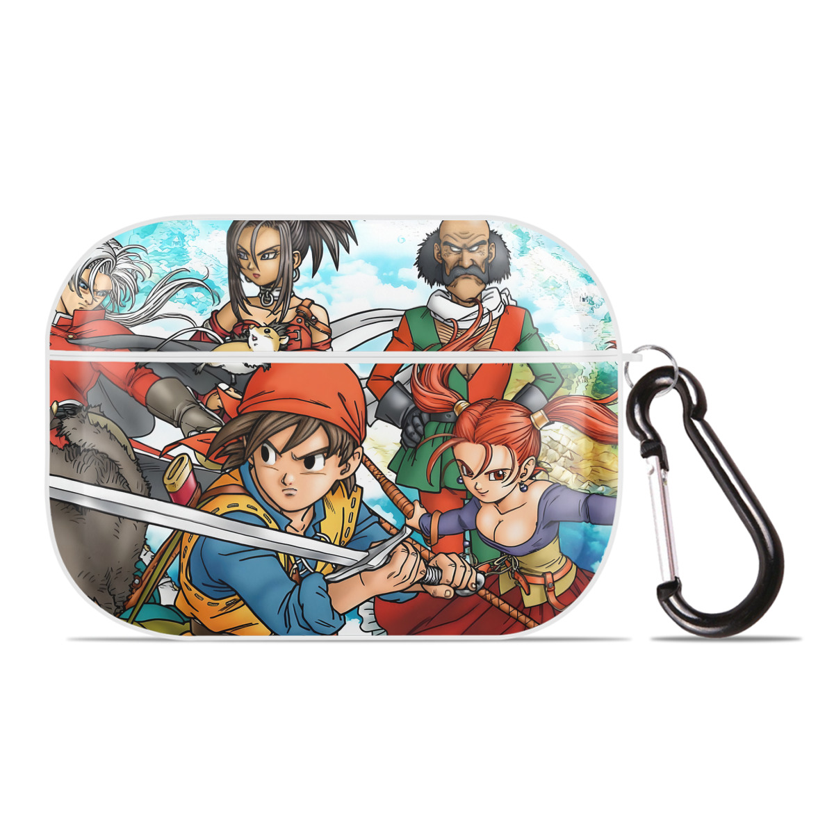 （画像用） ドラゴンクエスト Doragon Kuesuto Dragon Quest 【AirPods Pro用】ハードシェル保護ケース 耐衝撃・防指紋・カラビナ付き商品仕様