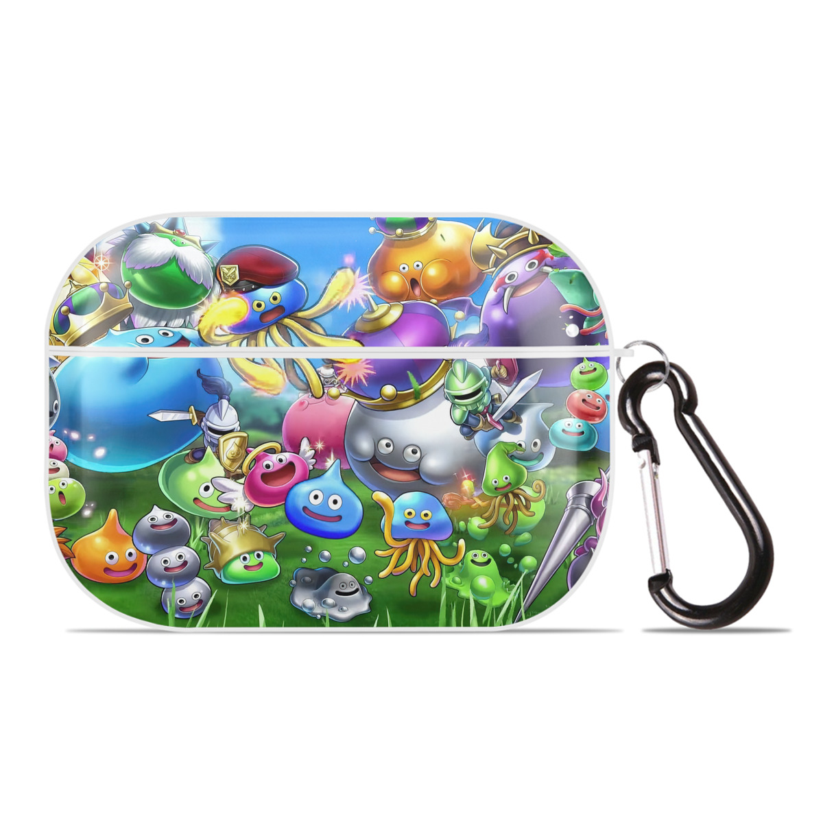 （画像用） ドラゴンクエスト Doragon Kuesuto Dragon Quest 【AirPods Pro用】ハードシェル保護ケース 耐衝撃・防指紋・カラビナ付き商品仕様