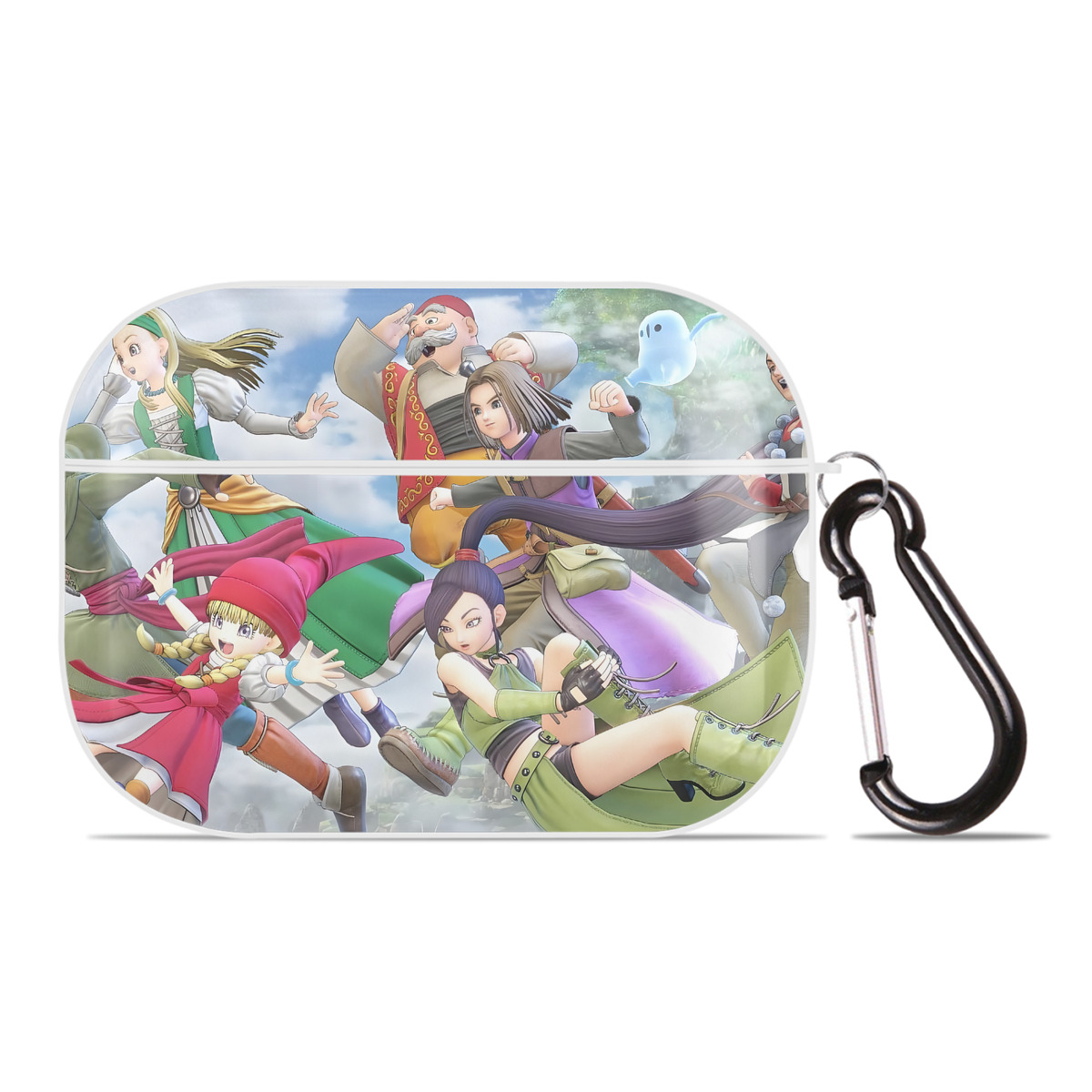 （画像用） ドラゴンクエスト Doragon Kuesuto Dragon Quest 【AirPods Pro用】ハードシェル保護ケース 耐衝撃・防指紋・カラビナ付き商品仕様