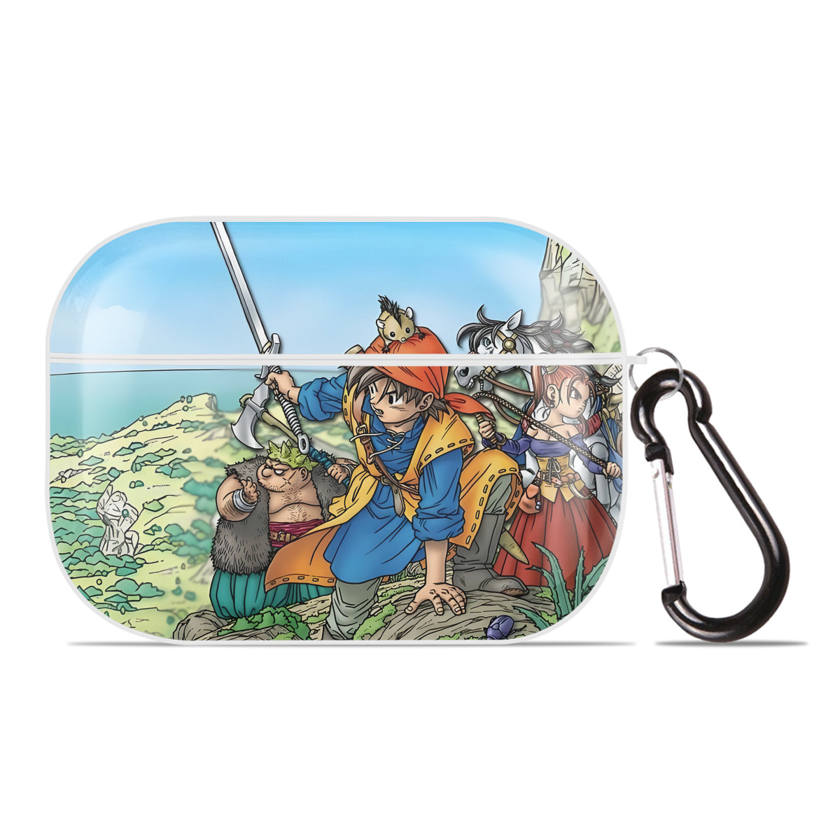 （画像用） ドラゴンクエスト Doragon Kuesuto Dragon Quest 【AirPods Pro用】ハードシェル保護ケース 耐衝撃・防指紋・カラビナ付き商品仕様