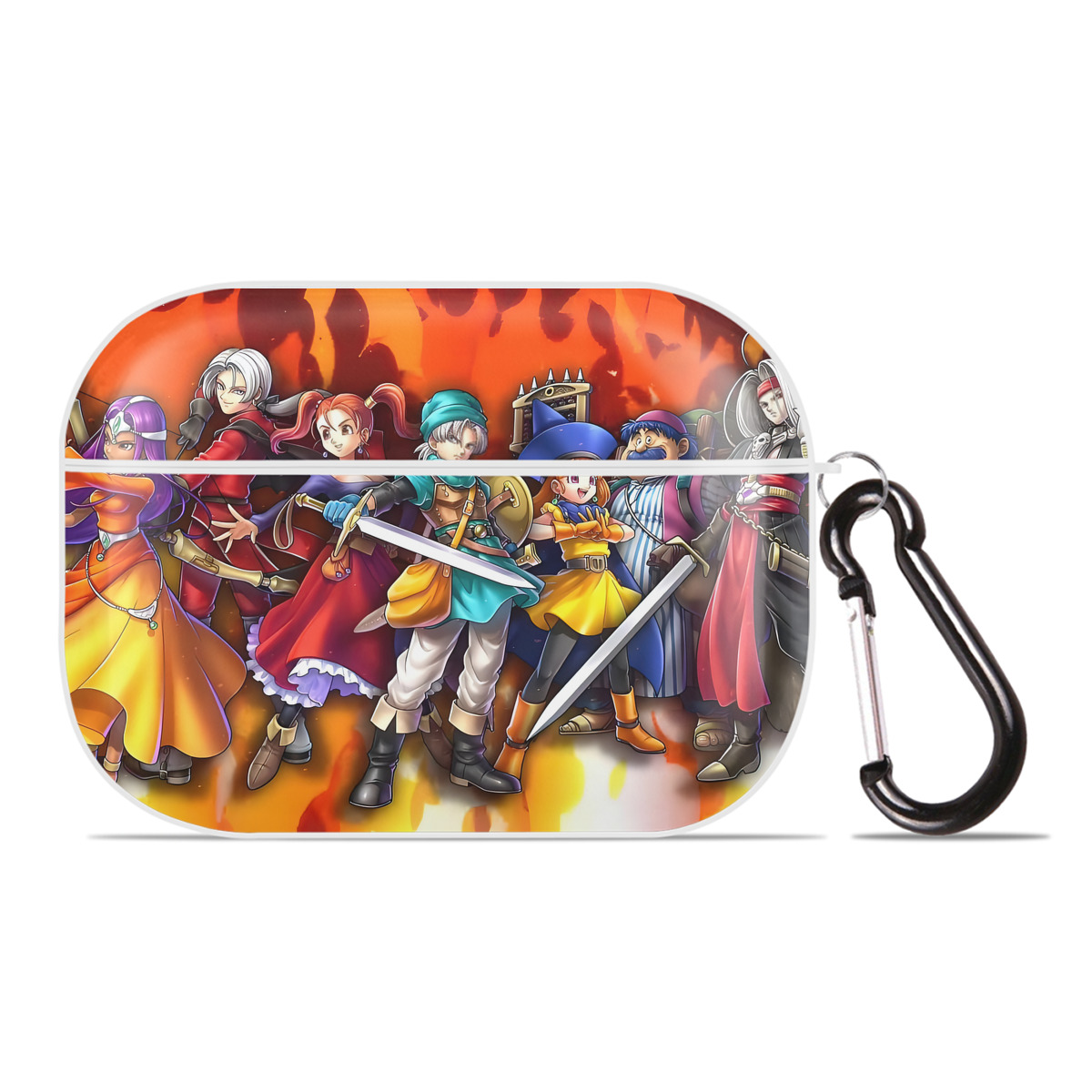 （画像用） ドラゴンクエスト Doragon Kuesuto Dragon Quest 【AirPods Pro用】ハードシェル保護ケース 耐衝撃・防指紋・カラビナ付き商品仕様