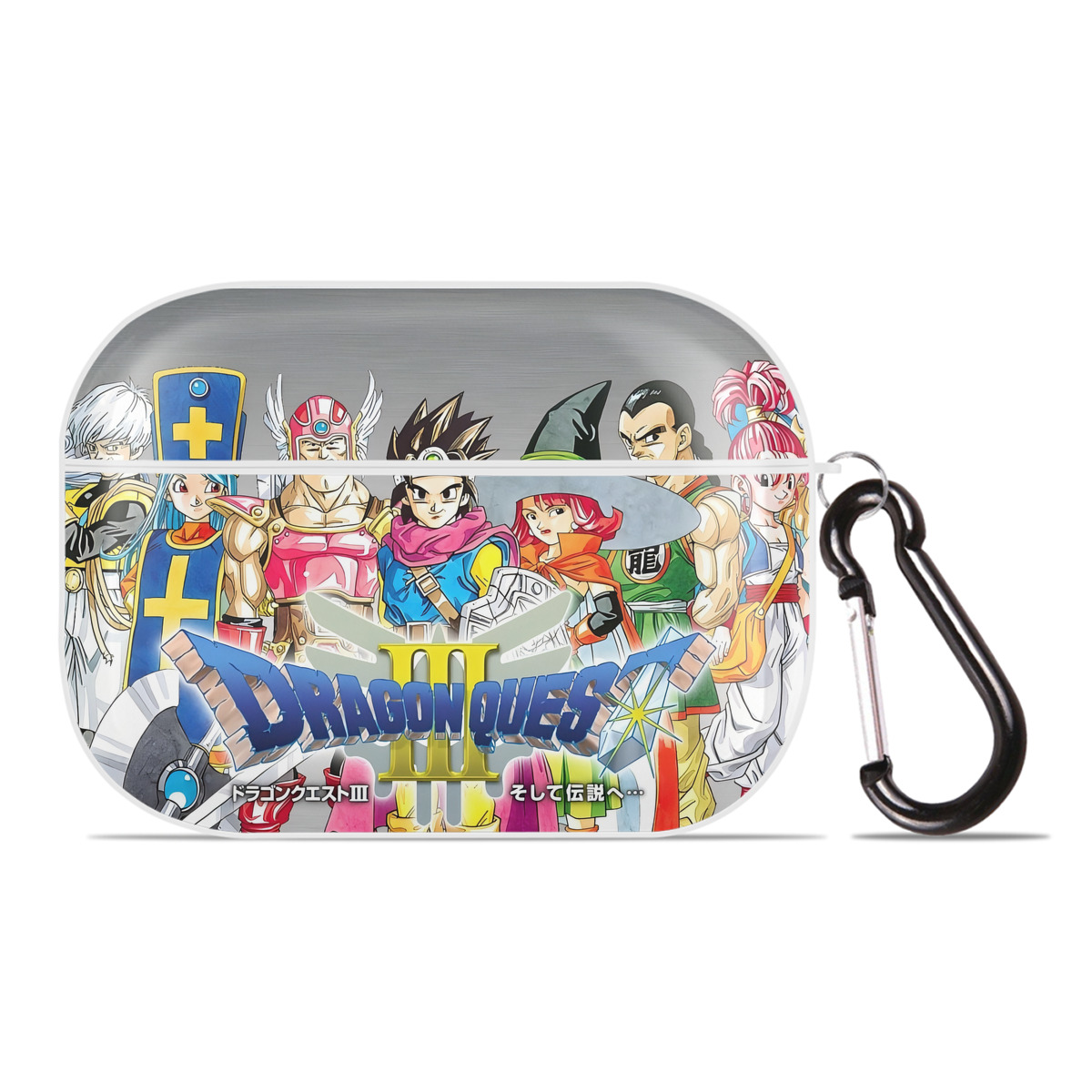 （画像用） ドラゴンクエスト Doragon Kuesuto Dragon Quest 【AirPods Pro用】ハードシェル保護ケース 耐衝撃・防指紋・カラビナ付き商品仕様