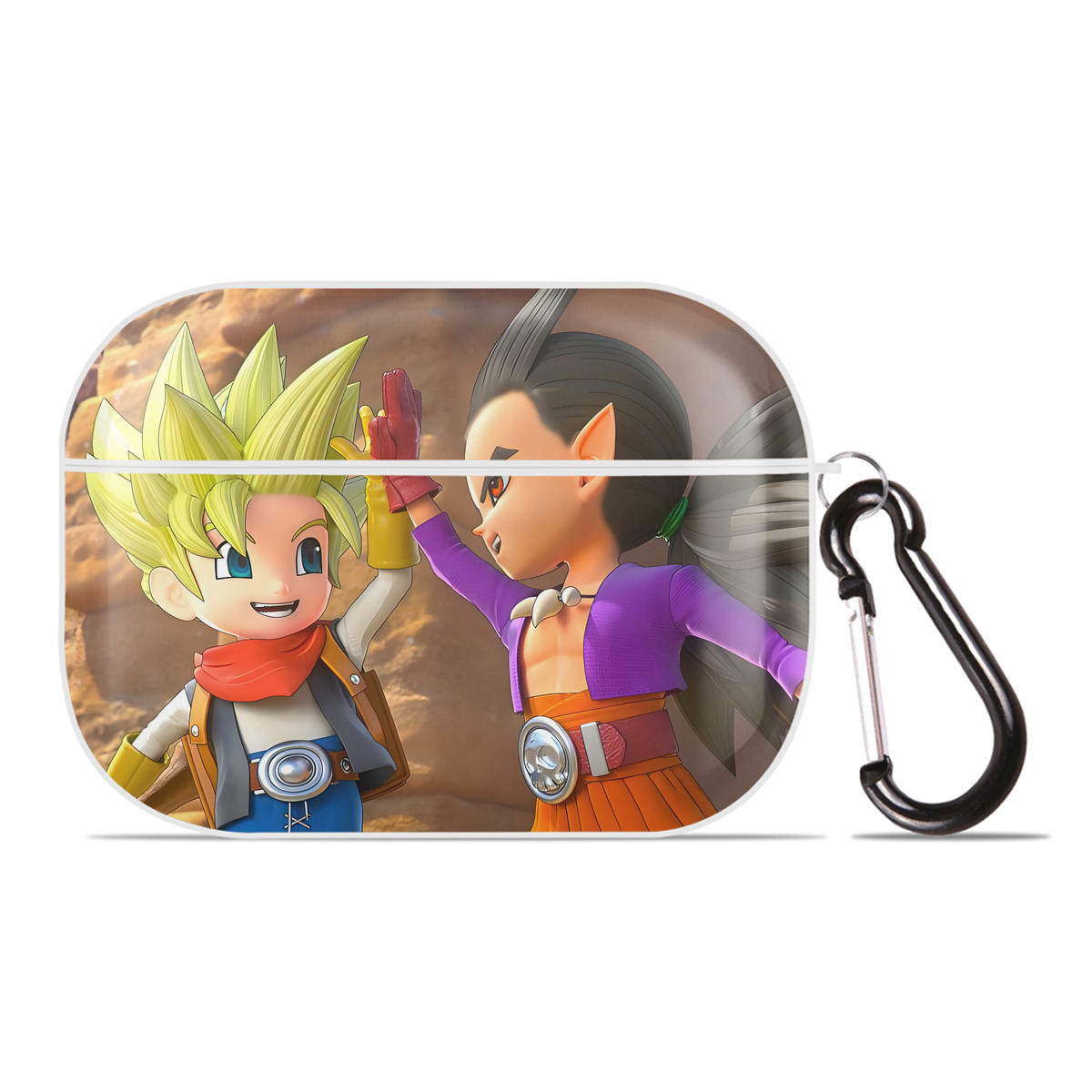 （画像用） ドラゴンクエスト Doragon Kuesuto Dragon Quest 【AirPods Pro用】ハードシェル保護ケース 耐衝撃・防指紋・カラビナ付き商品仕様