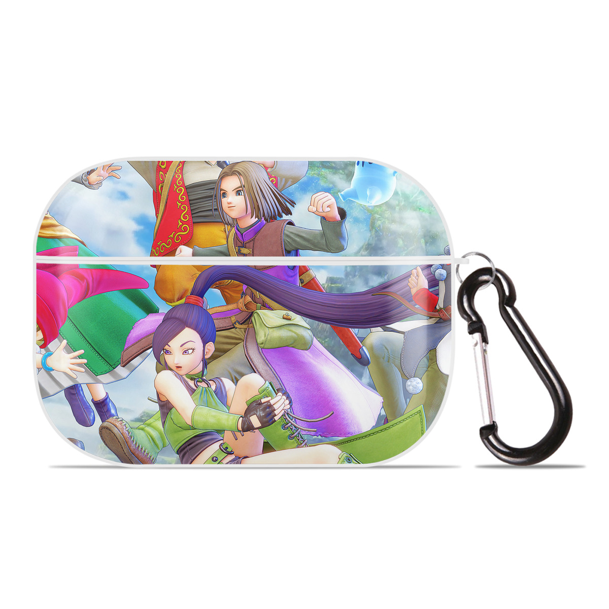 （画像用） ドラゴンクエスト Doragon Kuesuto Dragon Quest 【AirPods Pro用】ハードシェル保護ケース 耐衝撃・防指紋・カラビナ付き商品仕様