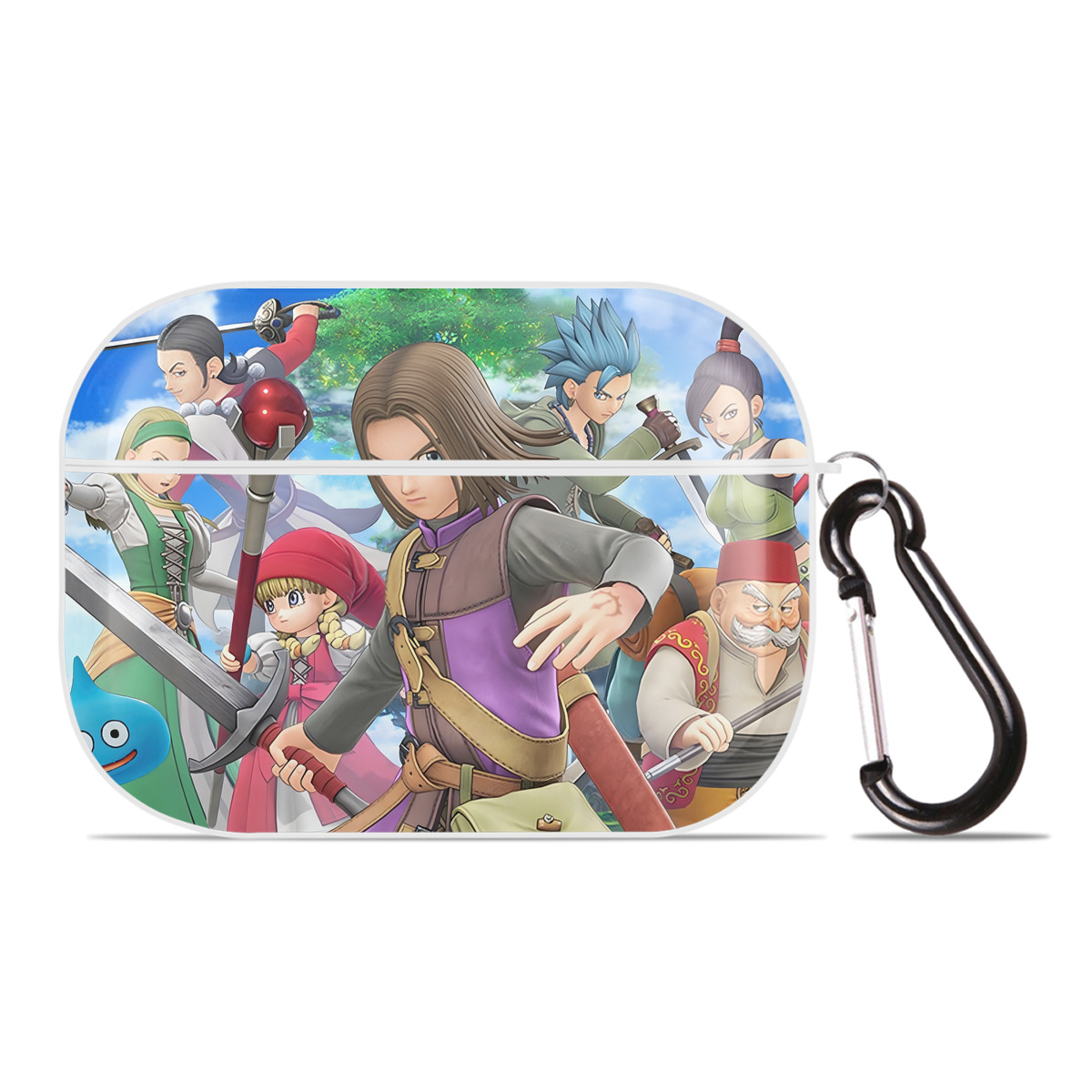 （画像用） ドラゴンクエスト Doragon Kuesuto Dragon Quest 【AirPods Pro用】ハードシェル保護ケース 耐衝撃・防指紋・カラビナ付き商品仕様