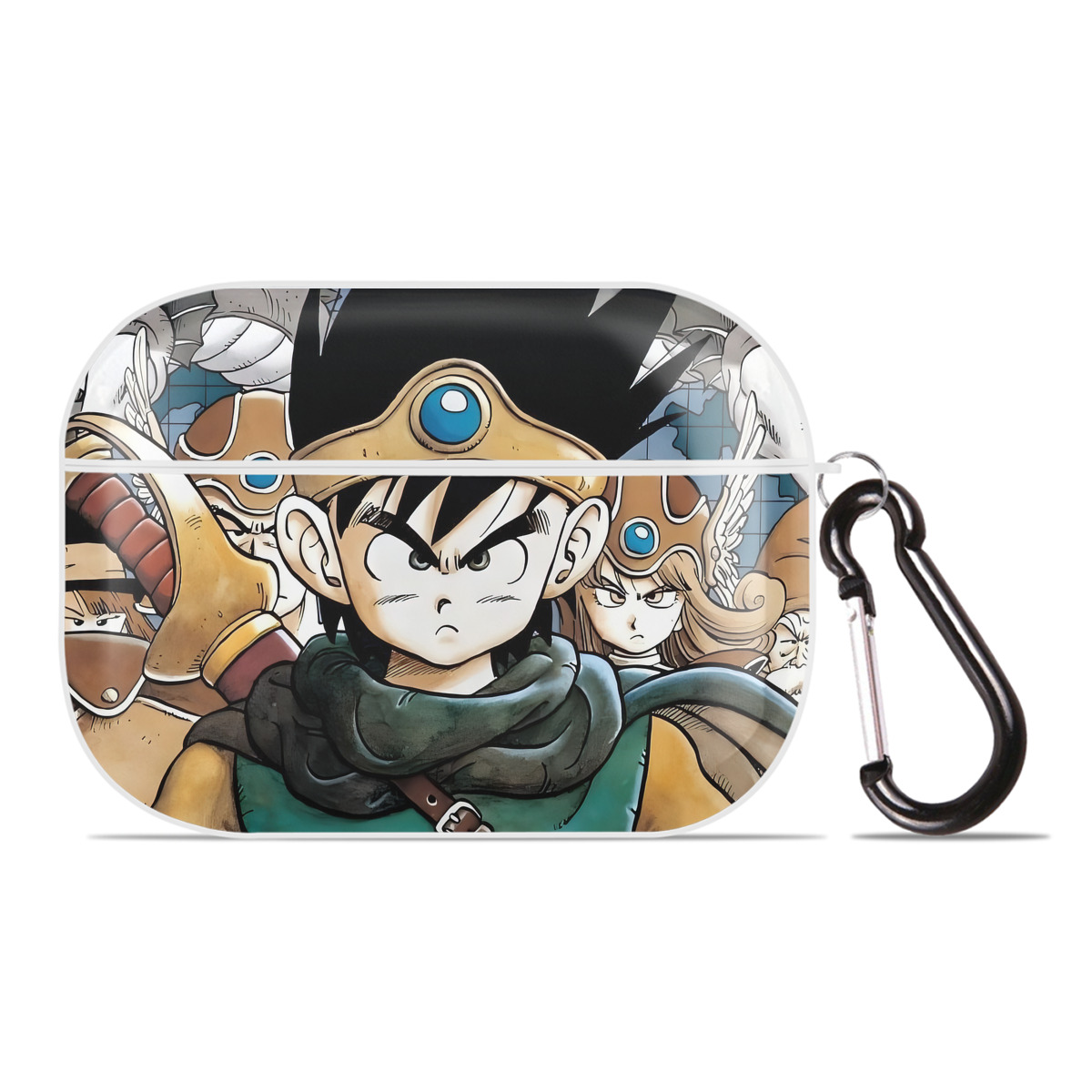 （画像用） ドラゴンクエスト Doragon Kuesuto Dragon Quest 【AirPods Pro用】ハードシェル保護ケース 耐衝撃・防指紋・カラビナ付き商品仕様