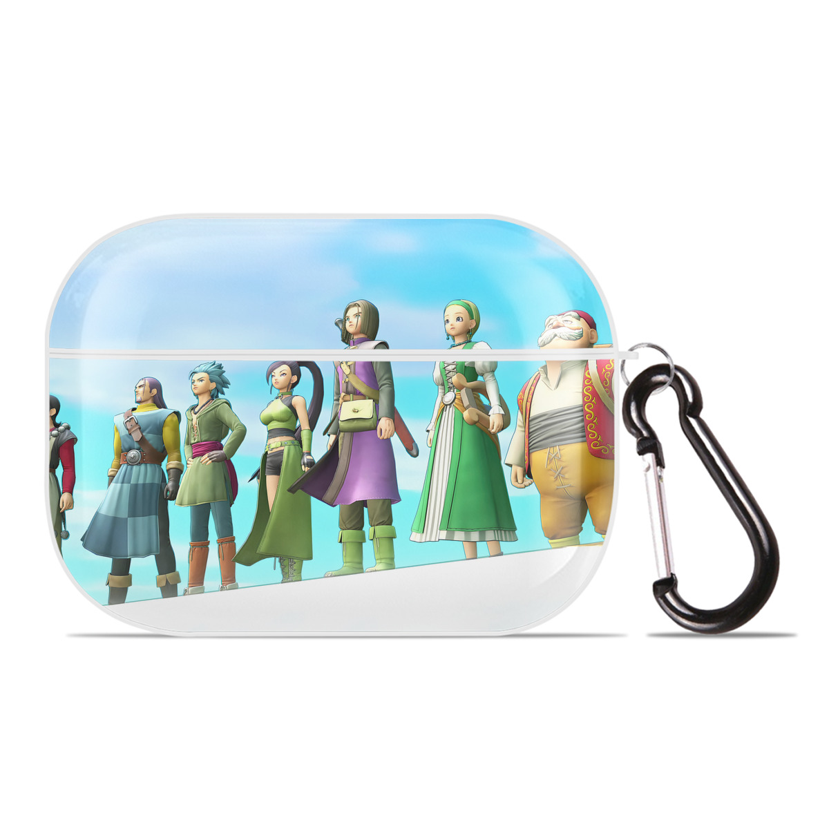 （画像用） ドラゴンクエスト Doragon Kuesuto Dragon Quest 【AirPods Pro用】ハードシェル保護ケース 耐衝撃・防指紋・カラビナ付き商品仕様