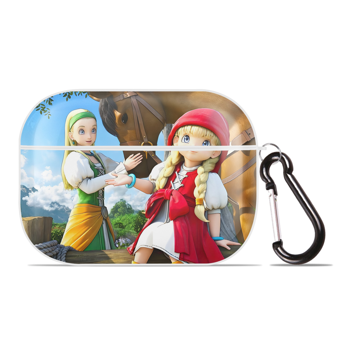 （画像用） ドラゴンクエスト Doragon Kuesuto Dragon Quest 【AirPods Pro用】ハードシェル保護ケース 耐衝撃・防指紋・カラビナ付き商品仕様