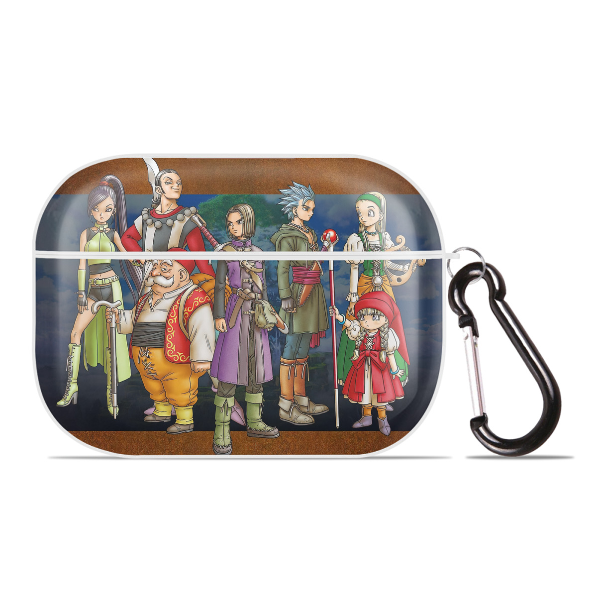 （画像用） ドラゴンクエスト Doragon Kuesuto Dragon Quest 【AirPods Pro用】ハードシェル保護ケース 耐衝撃・防指紋・カラビナ付き商品仕様