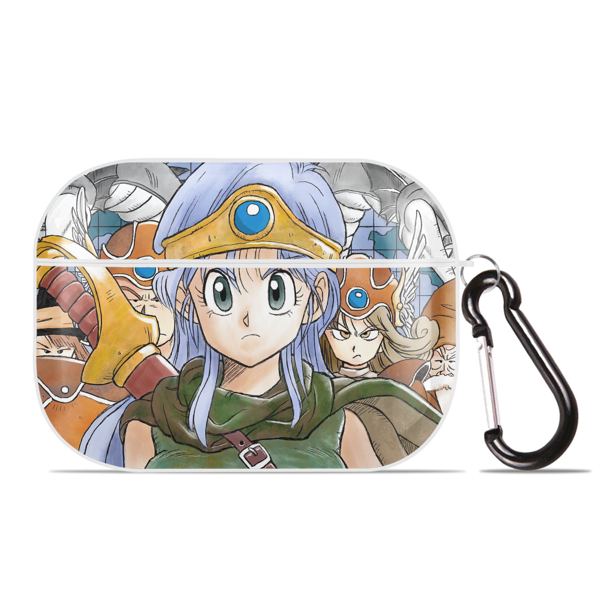 （画像用） ドラゴンクエスト Doragon Kuesuto Dragon Quest 【AirPods Pro用】ハードシェル保護ケース 耐衝撃・防指紋・カラビナ付き商品仕様