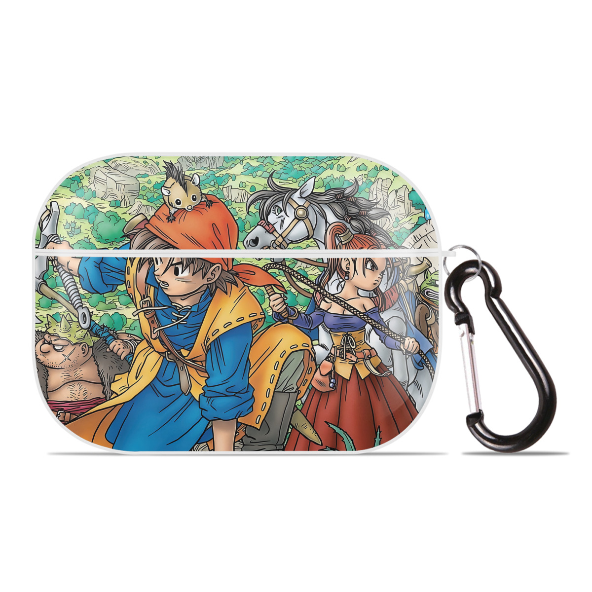 （画像用） ドラゴンクエスト Doragon Kuesuto Dragon Quest 【AirPods Pro用】ハードシェル保護ケース 耐衝撃・防指紋・カラビナ付き商品仕様