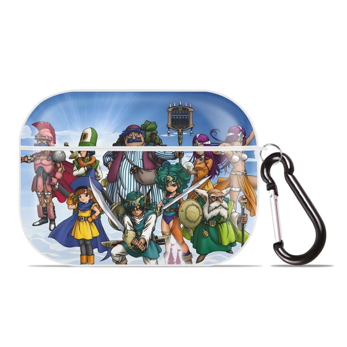 （画像用） ドラゴンクエスト Doragon Kuesuto Dragon Quest 【AirPods Pro用】ハードシェル保護ケース 耐衝撃・防指紋・カラビナ付き商品仕様