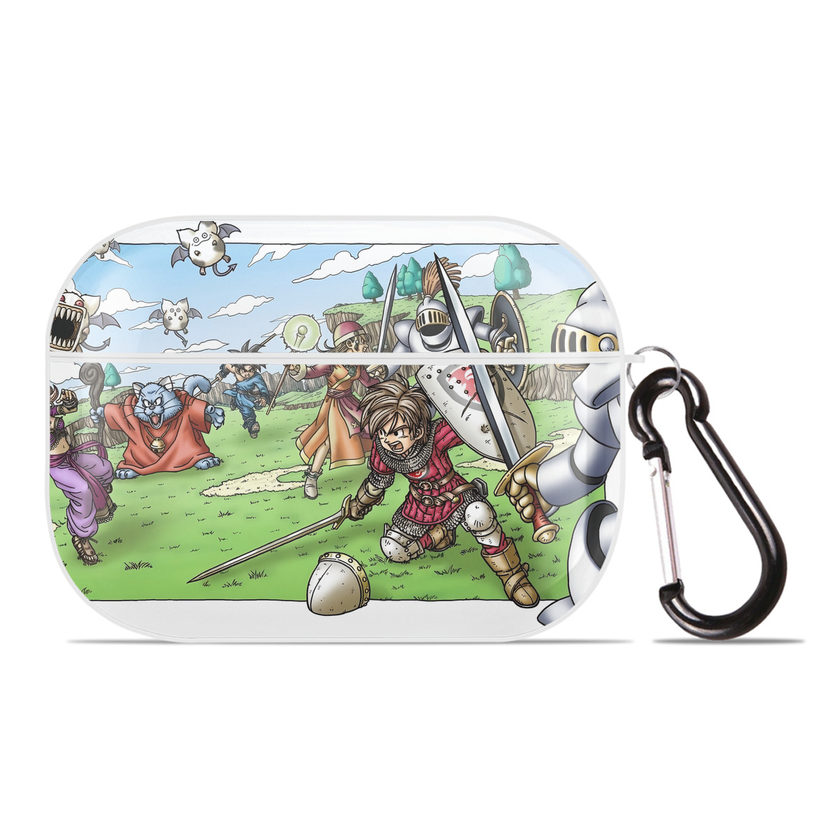 （画像用） ドラゴンクエスト Doragon Kuesuto Dragon Quest 【AirPods Pro用】ハードシェル保護ケース 耐衝撃・防指紋・カラビナ付き商品仕様