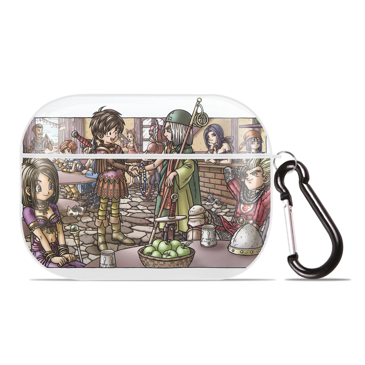 （画像用） ドラゴンクエスト Doragon Kuesuto Dragon Quest 【AirPods Pro用】ハードシェル保護ケース 耐衝撃・防指紋・カラビナ付き商品仕様